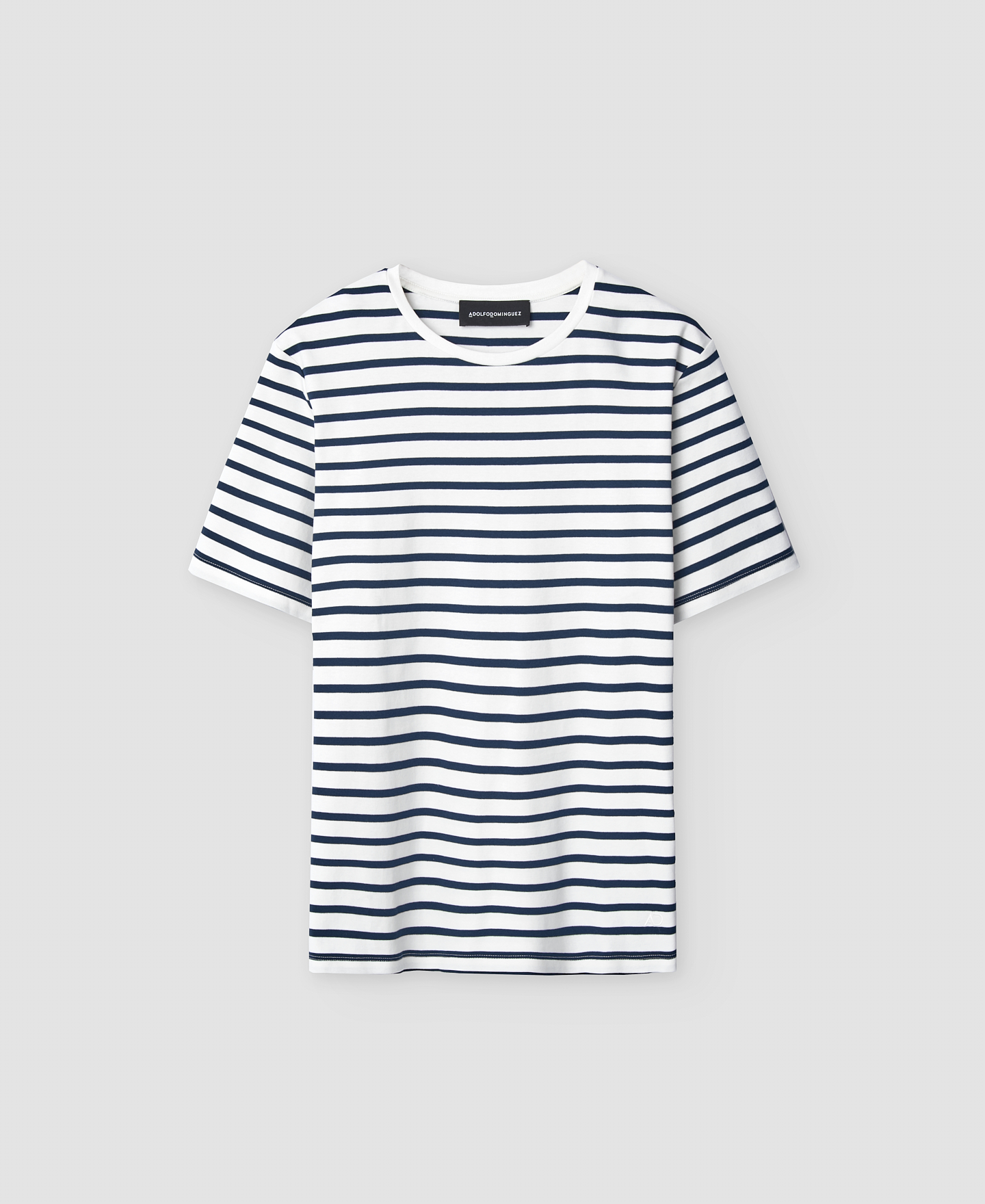 Striped cotton T-shirt man image number 0