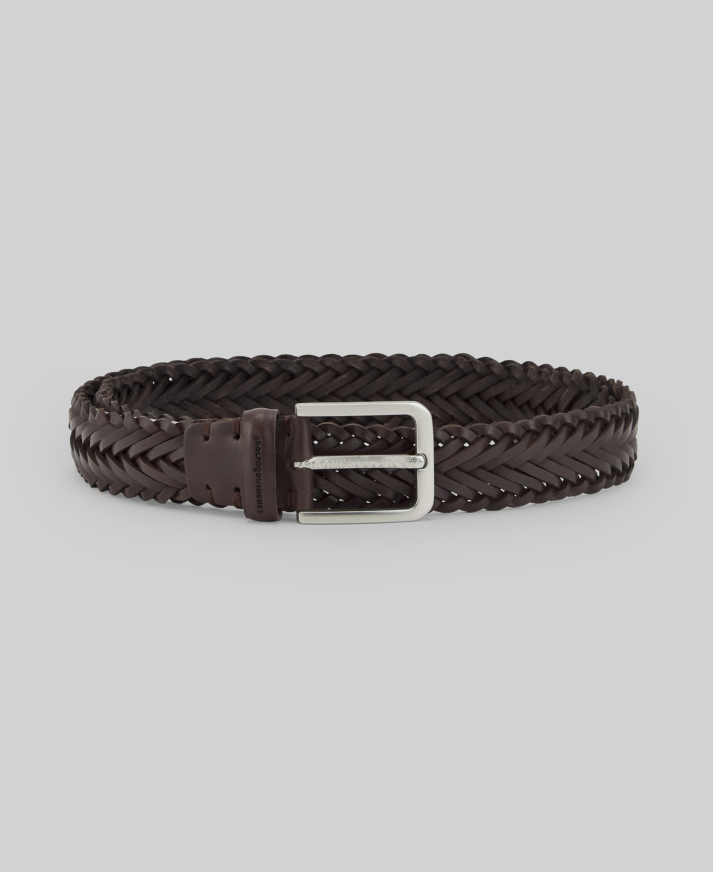 Braided leather belt man image number 0