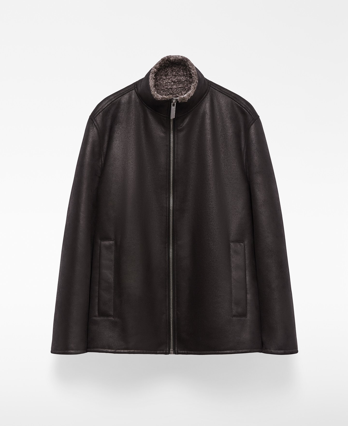 Non-Leather band collar jacket man image number 4