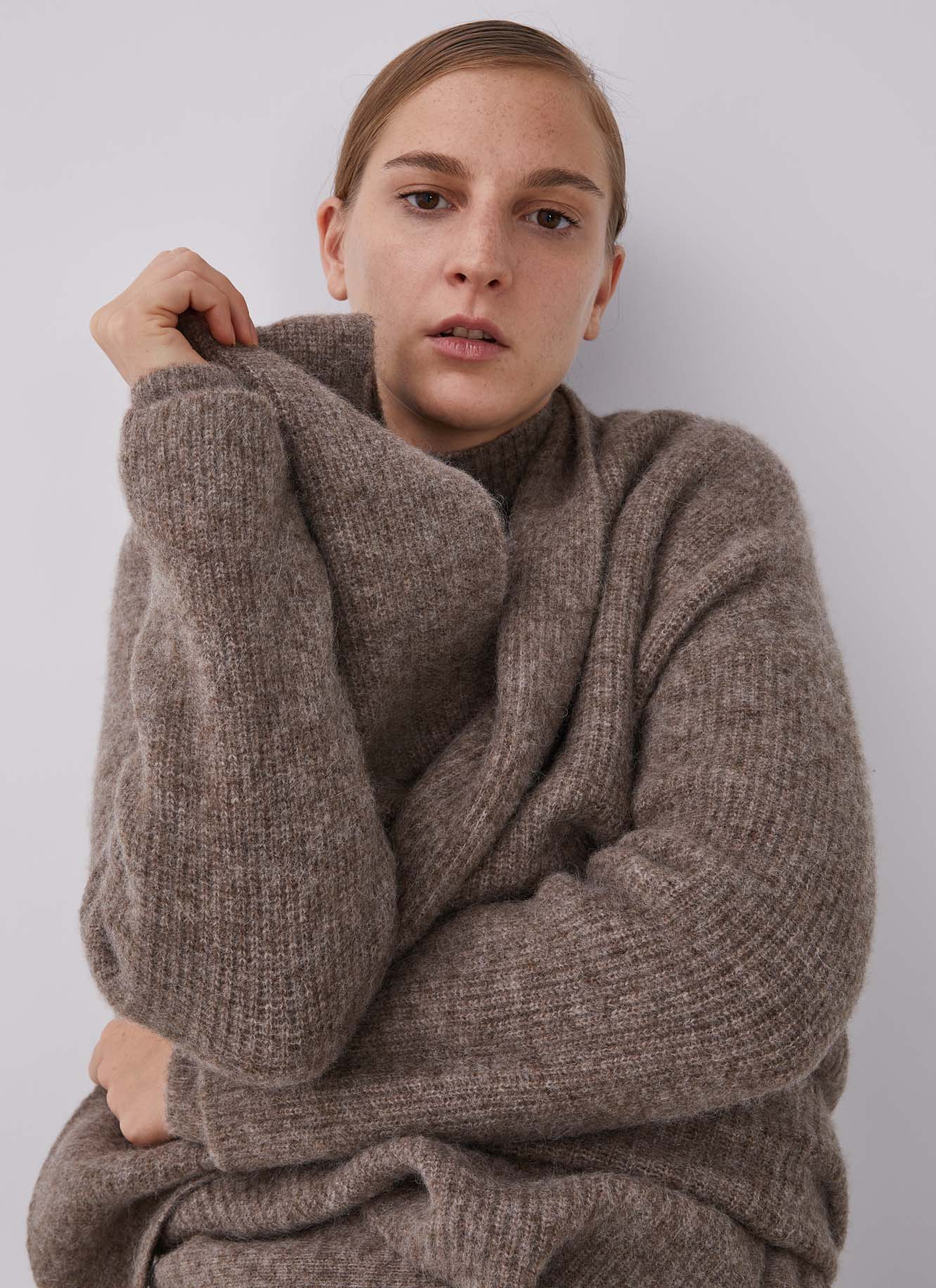 Oversized alpaca jacket image number 3