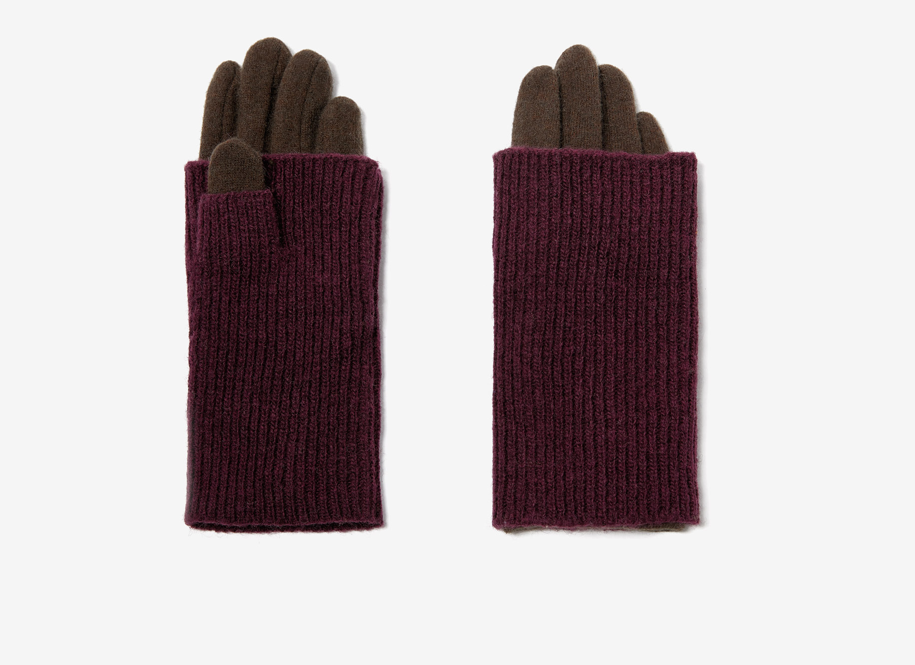 Guantes de lana bicolor image number 2