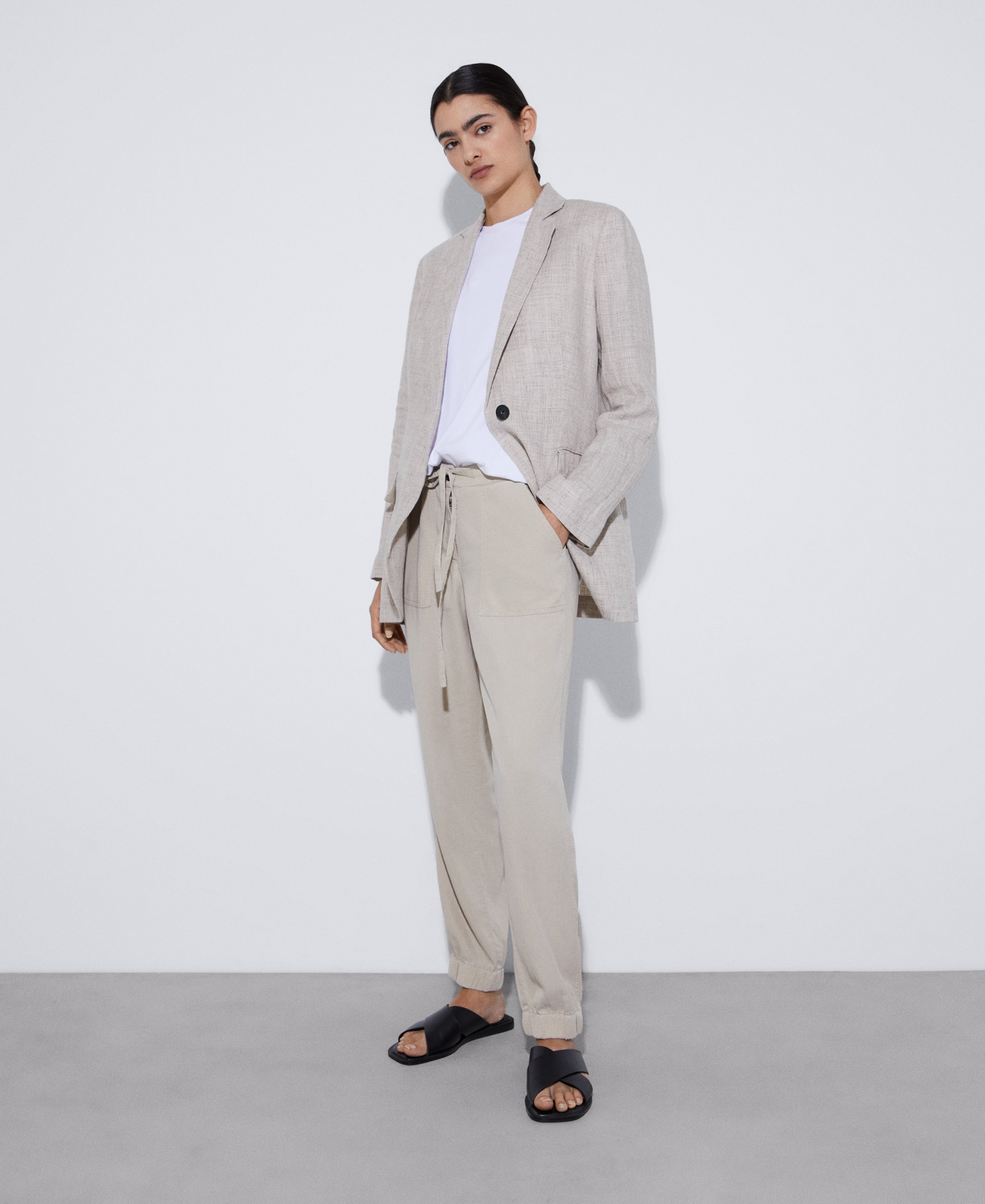 Tencel™ lyocell jogger trousers image number 1