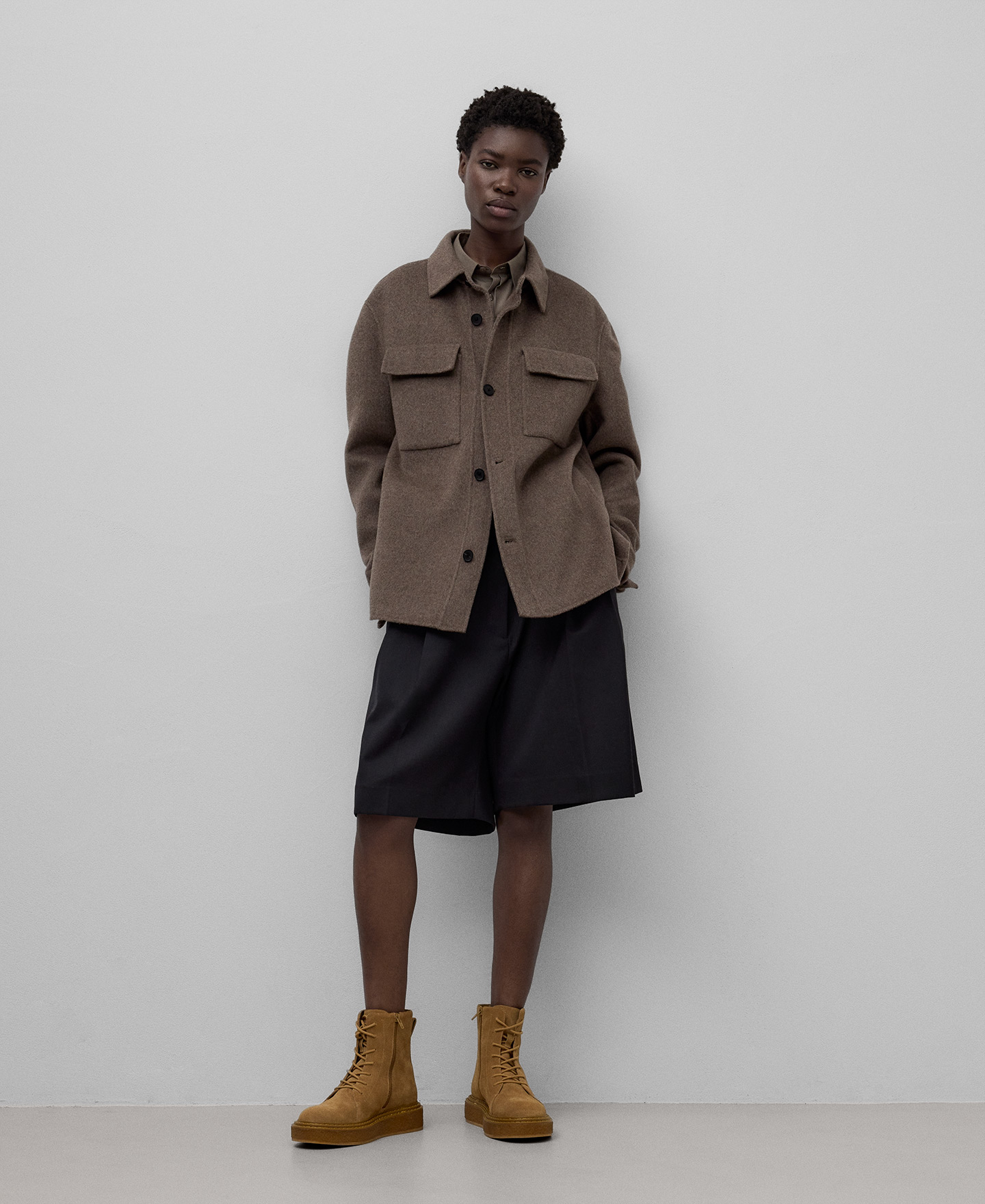 Lace-up suede boot woman image number 3