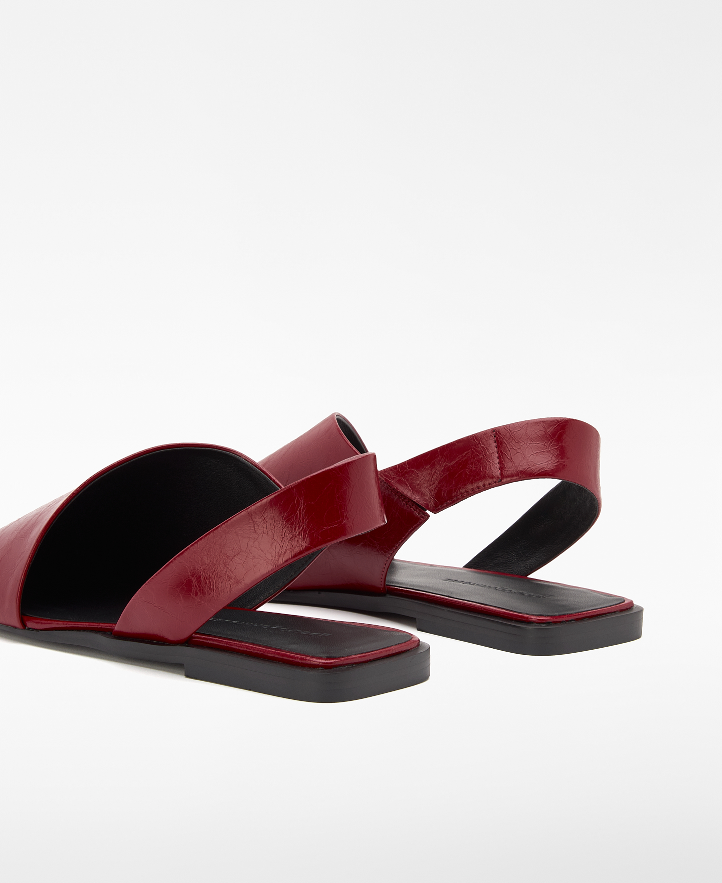 Asymmetric leather mules image number 2