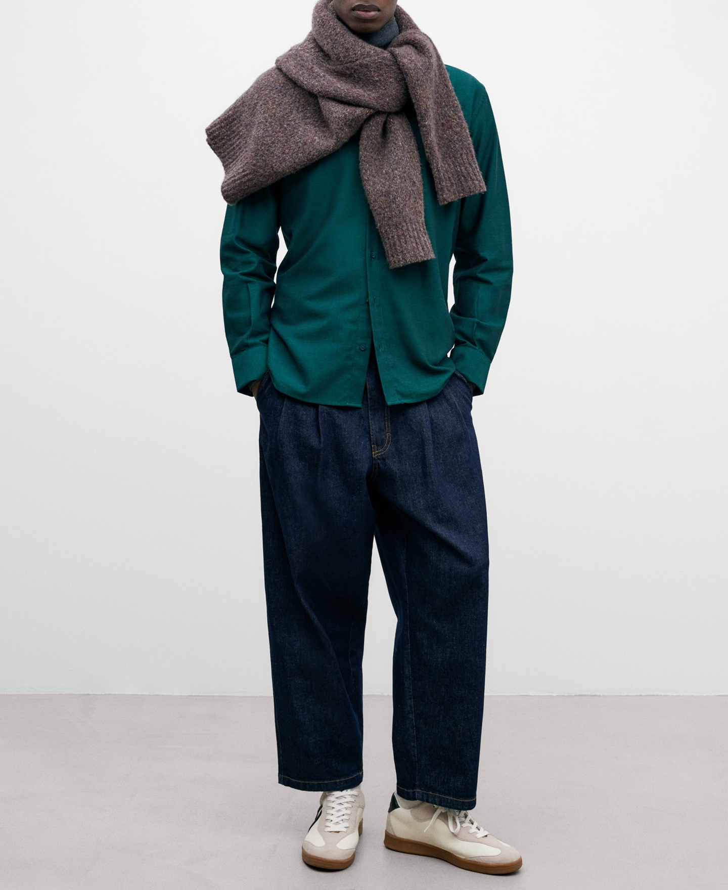 Camisa cuello Mao en algodón para hombre image number 1