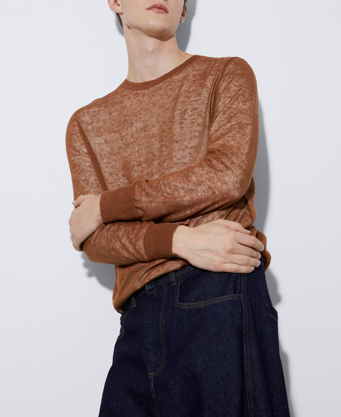 Double layer responsible viscose sweater image number 0