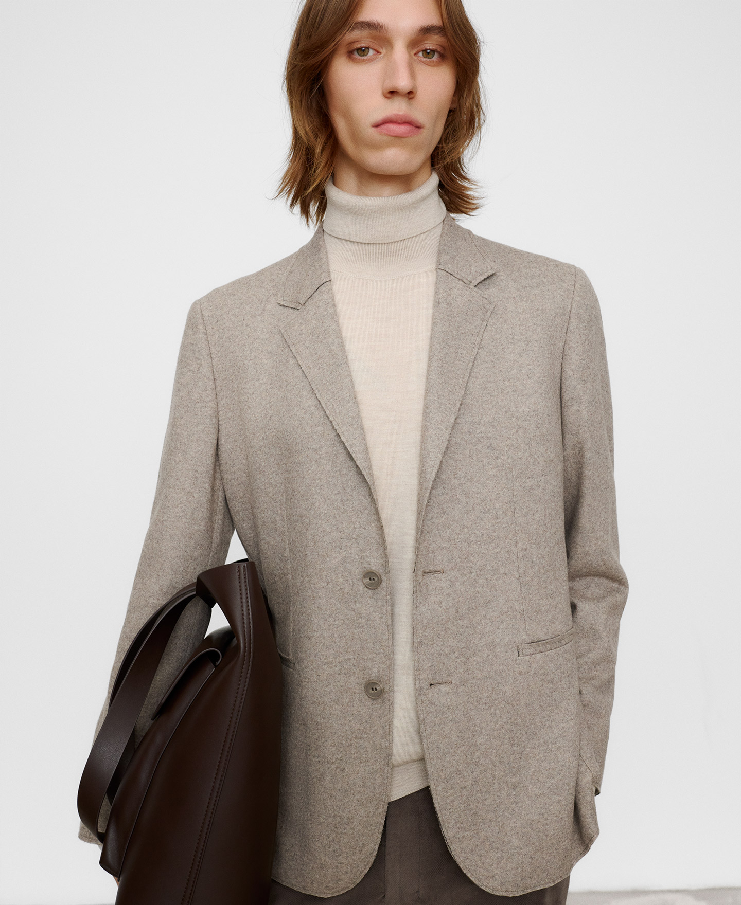 Blazer regular fit con lana image number 0