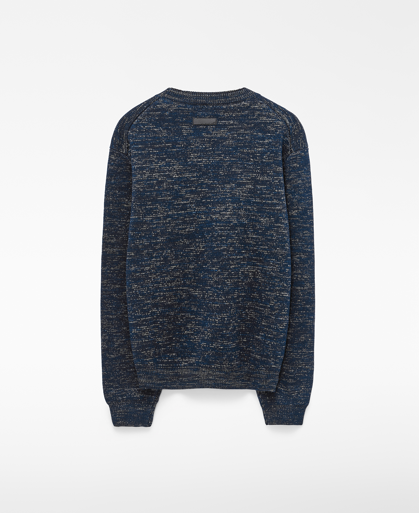 Cotton melange knit sweater image number 5