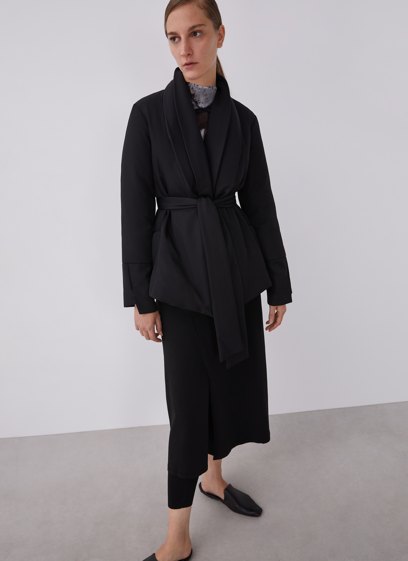 Padded kimono style jacket image number 4