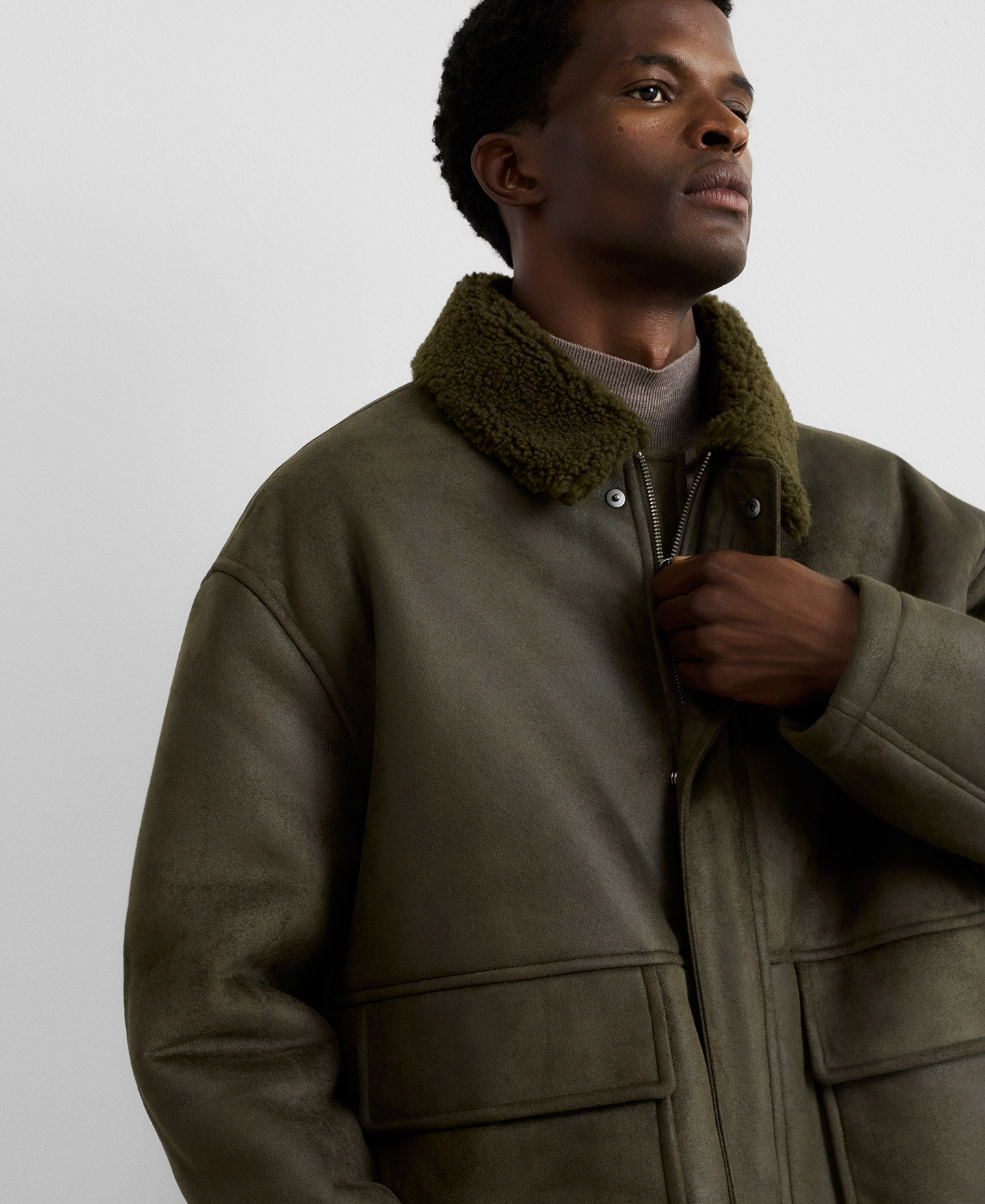 Wendbare Fliegerjacke Leder nicht Leder image number 3
