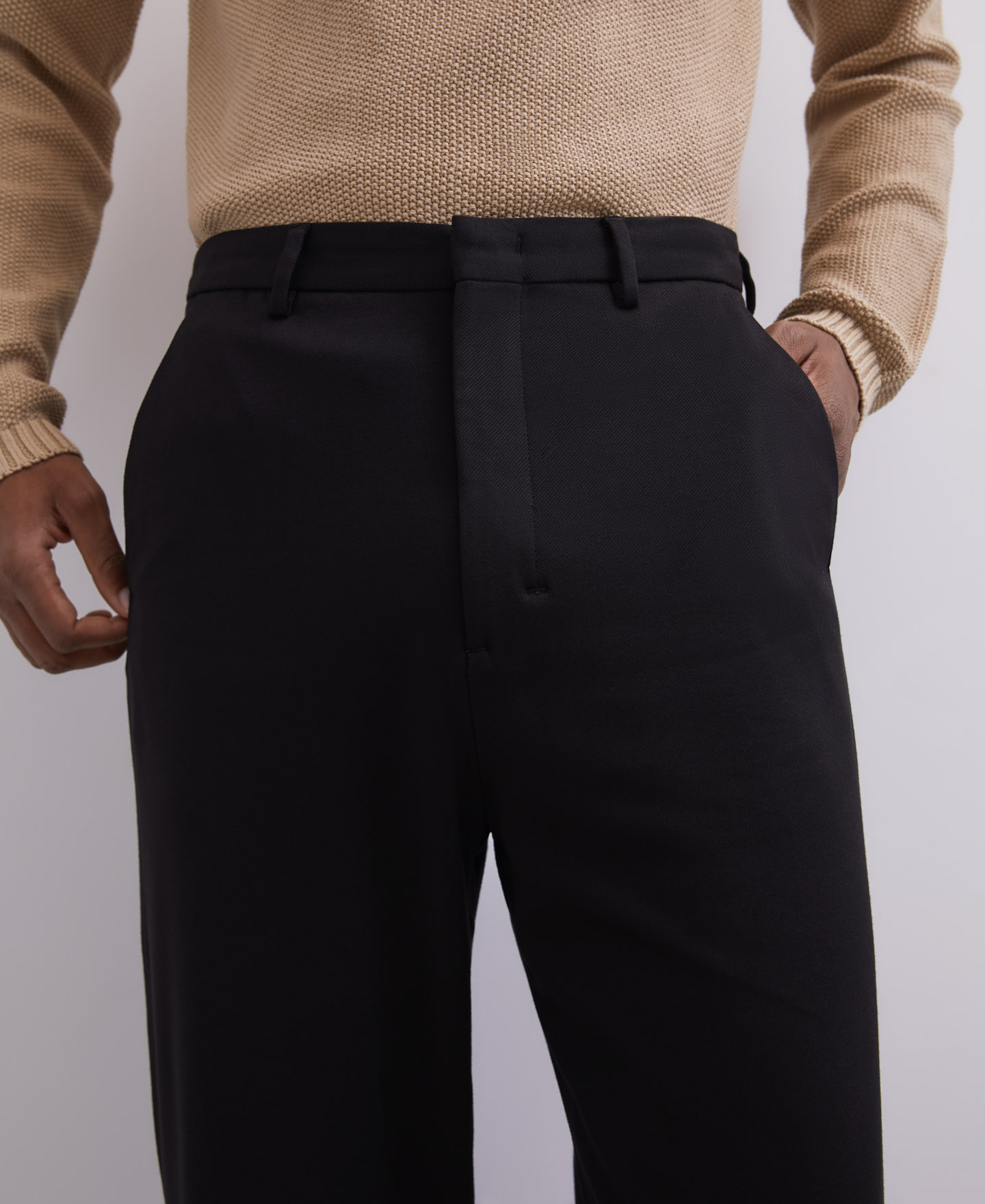 Viscose twill chino trousers image number 3