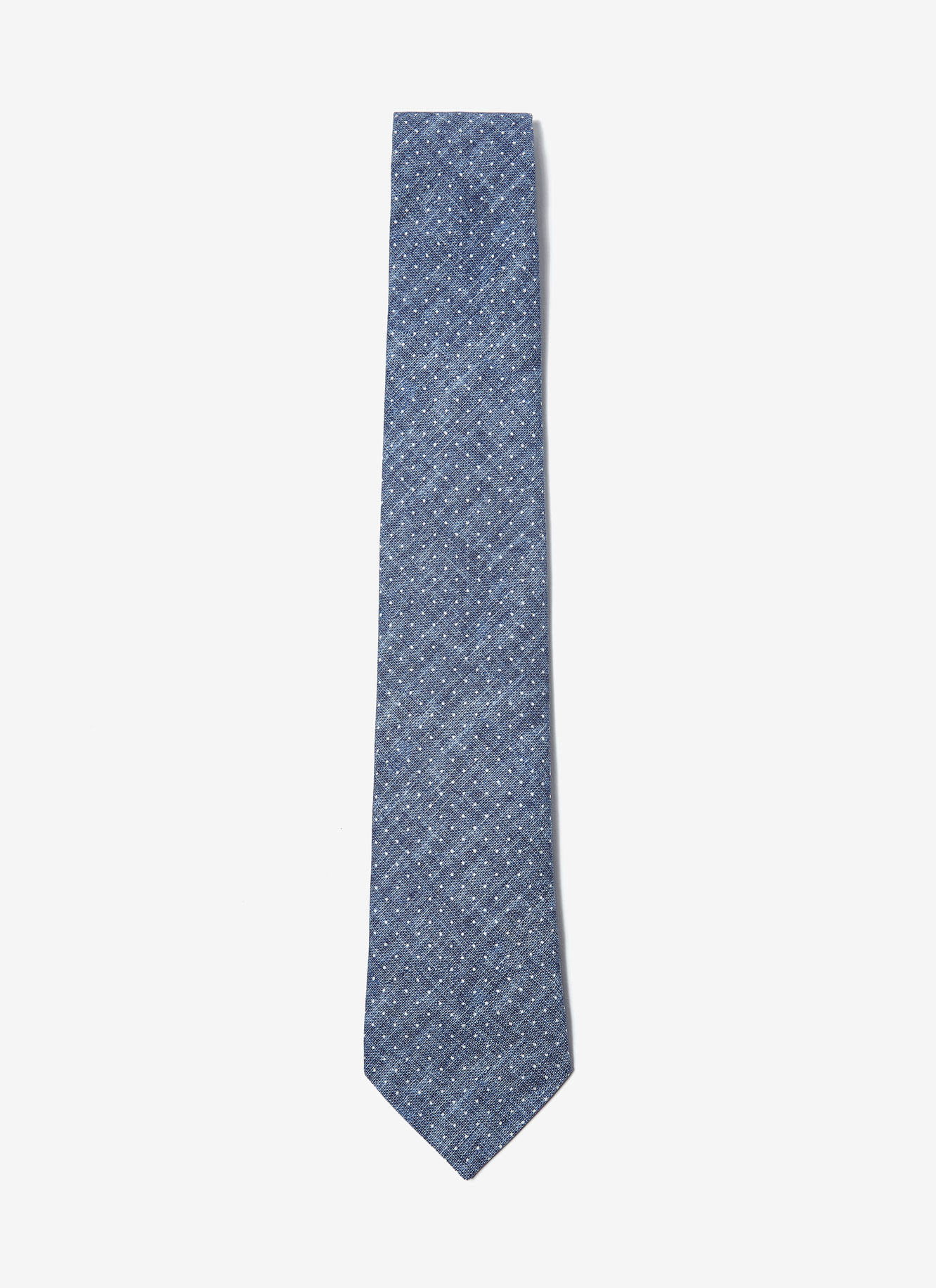 Corbata efecto denim con puntos image number 0