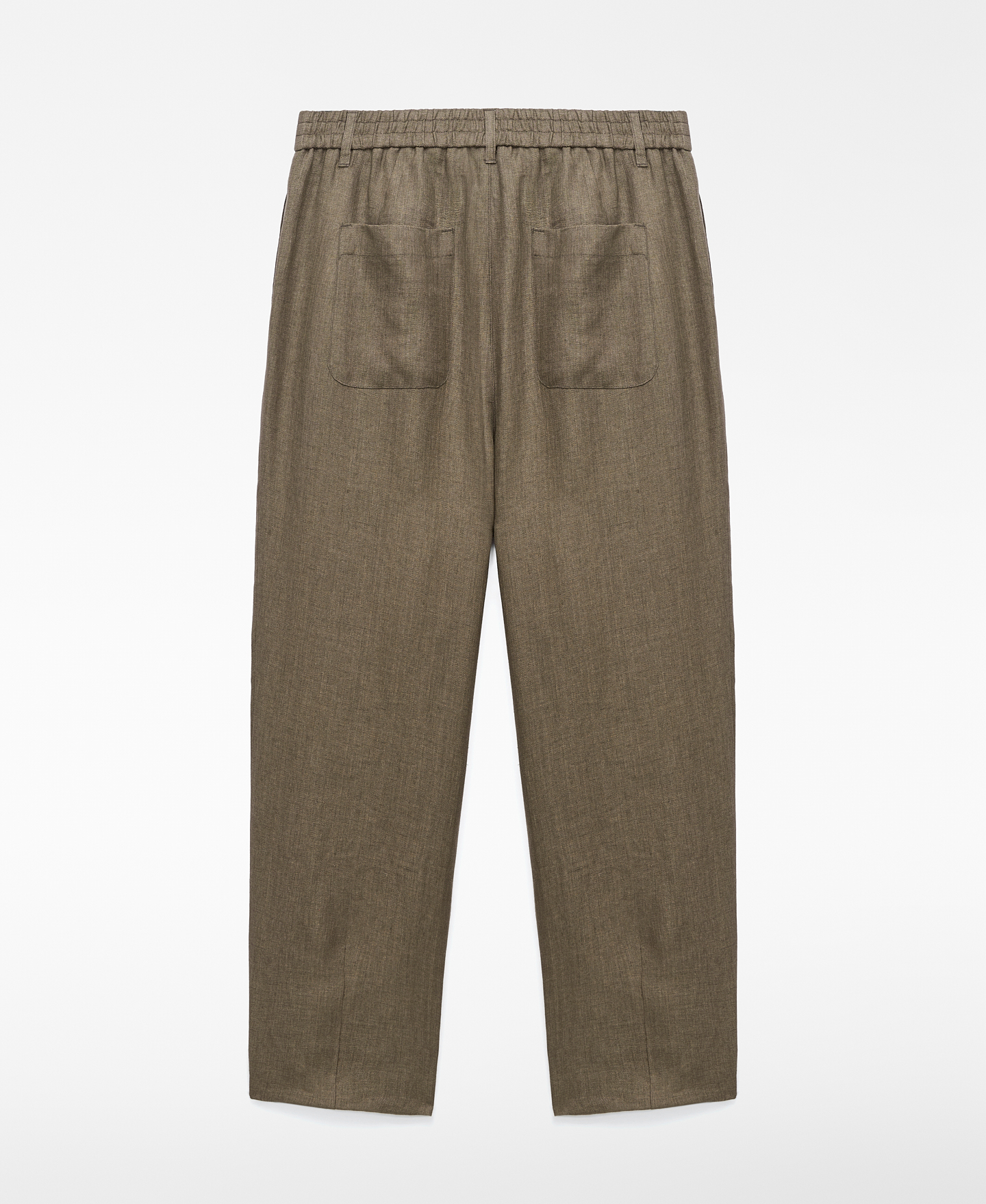 European linen semi-jogger trousers image number 5