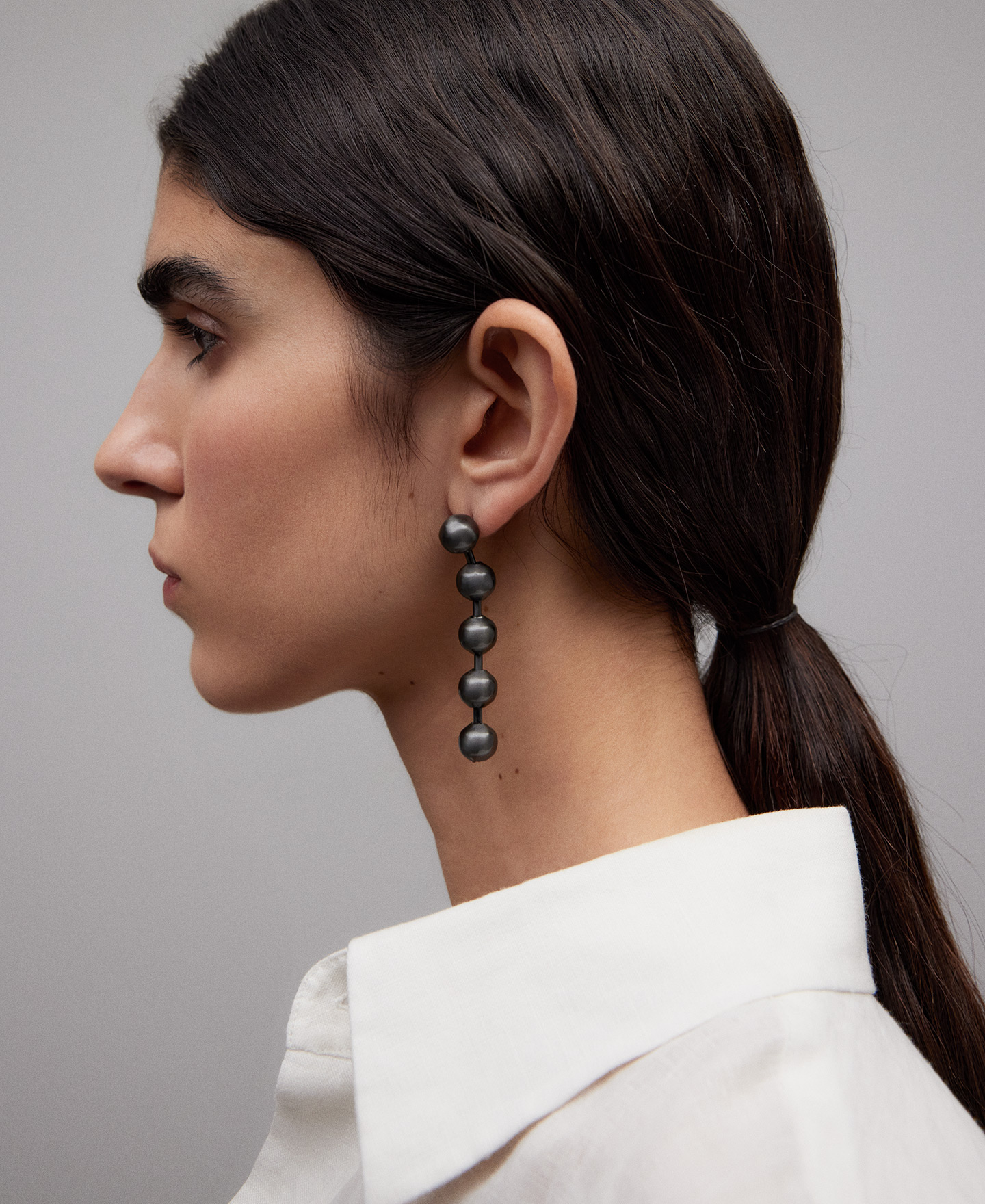 Pendientes con esferas móviles mujer image number 3