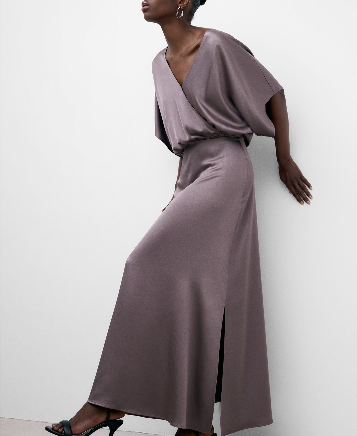 Crossover neckline cocktail dress image number 0
