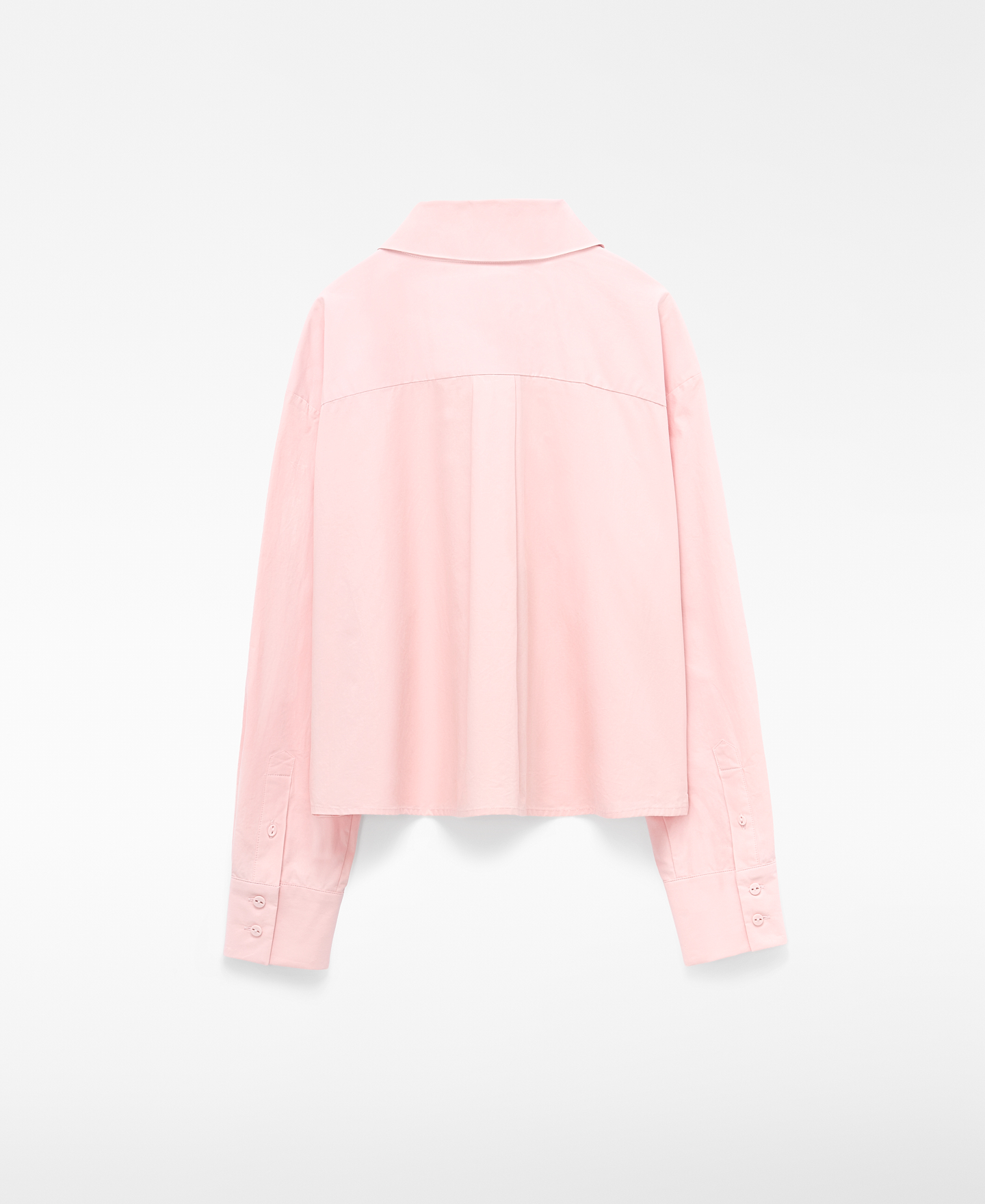 Asymmetric spread collar short shirt image number 5