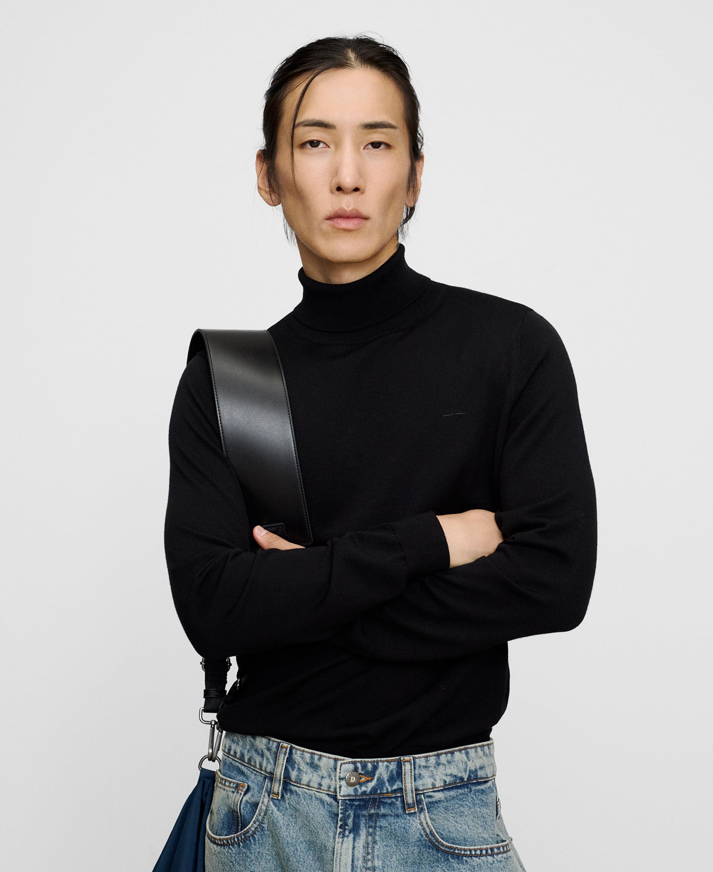 Merino wool mock neck sweater image number 0
