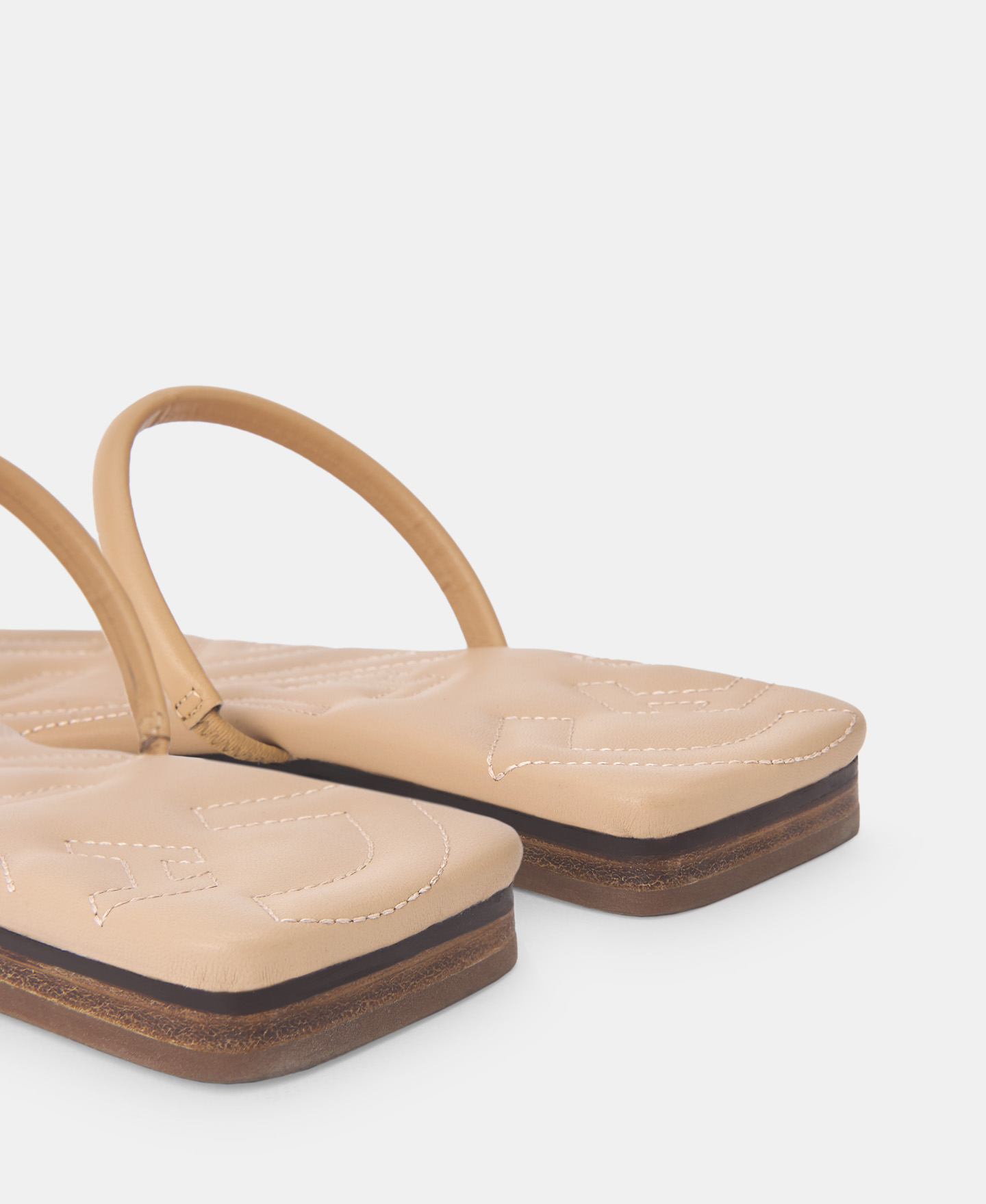 Black padded sandals image number 2