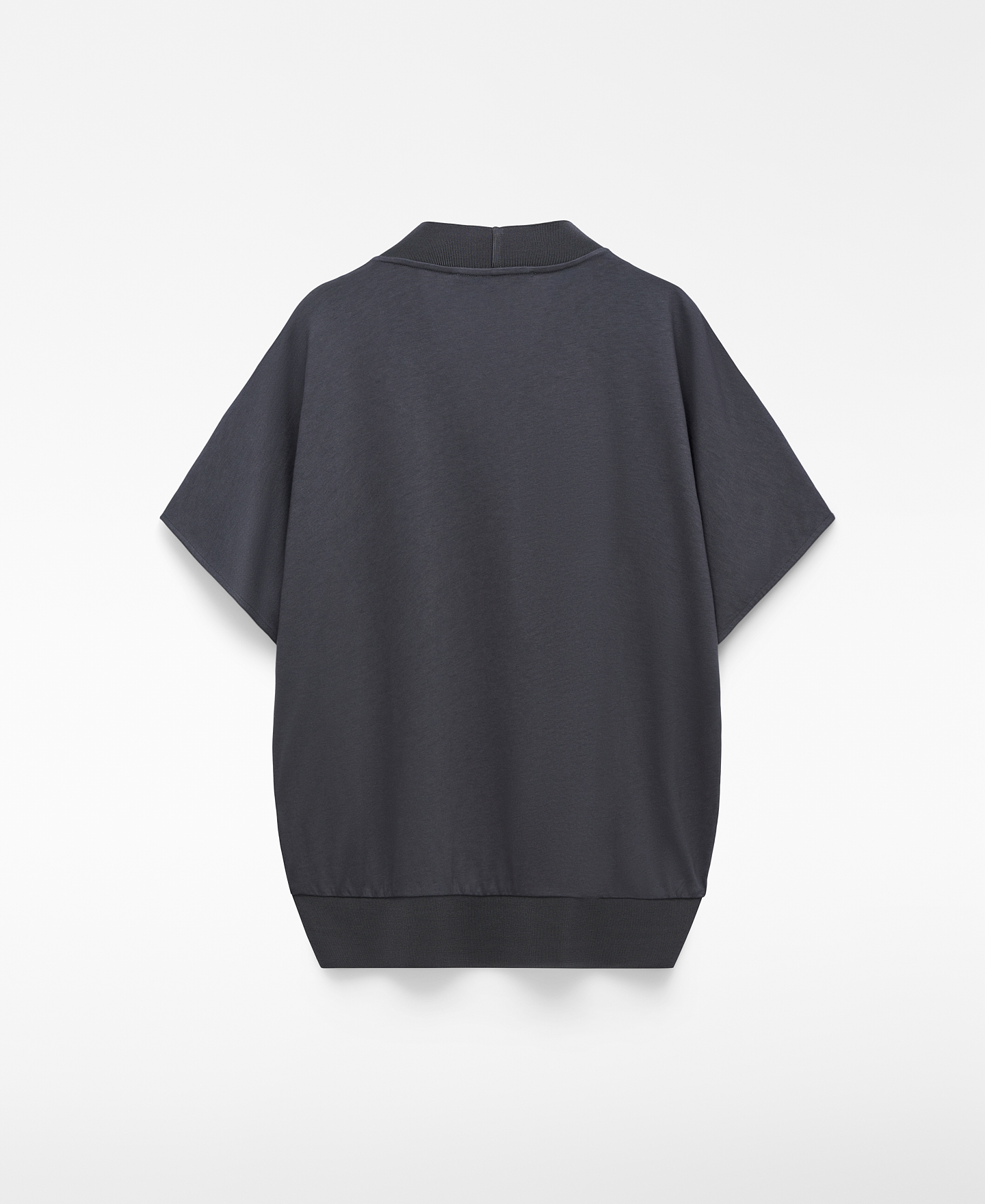 Double-fabric V-neck T-shirt image number 5