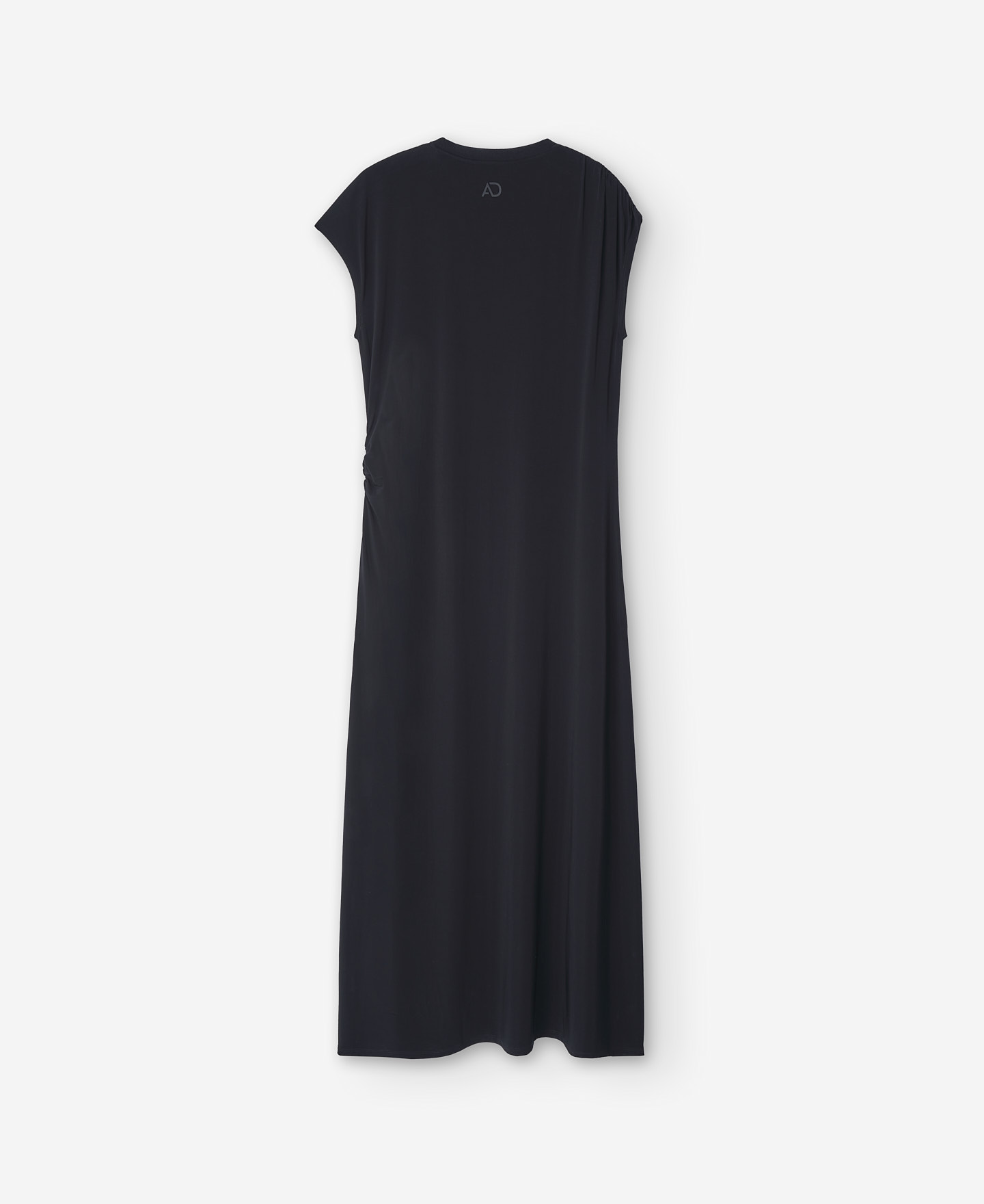 Women's black gathered knitted dress image number 5