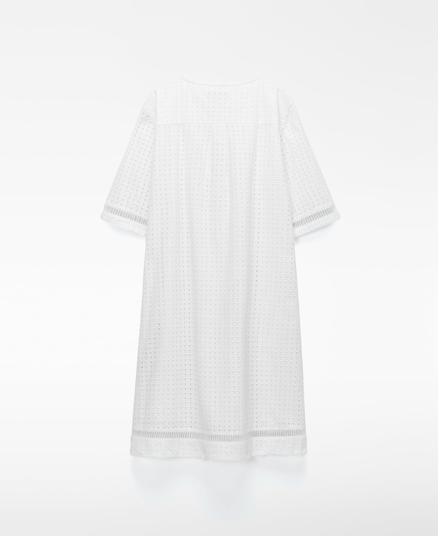 Kurzer Kaftan aus Popeline mit englischer Stickerei image number 5
