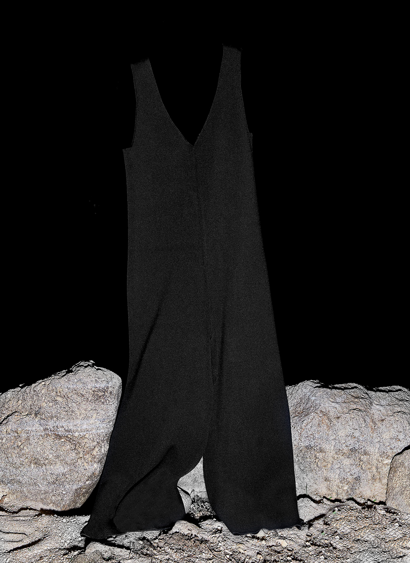 Thick-stretch knit jumpsuit image number 7
