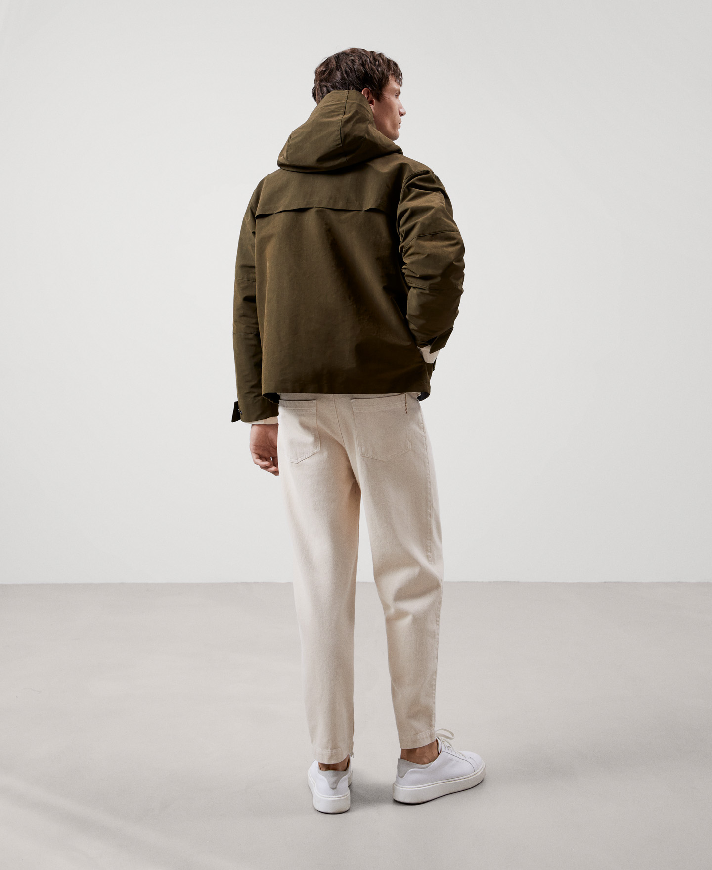 Recycled polyester short parka image number 2