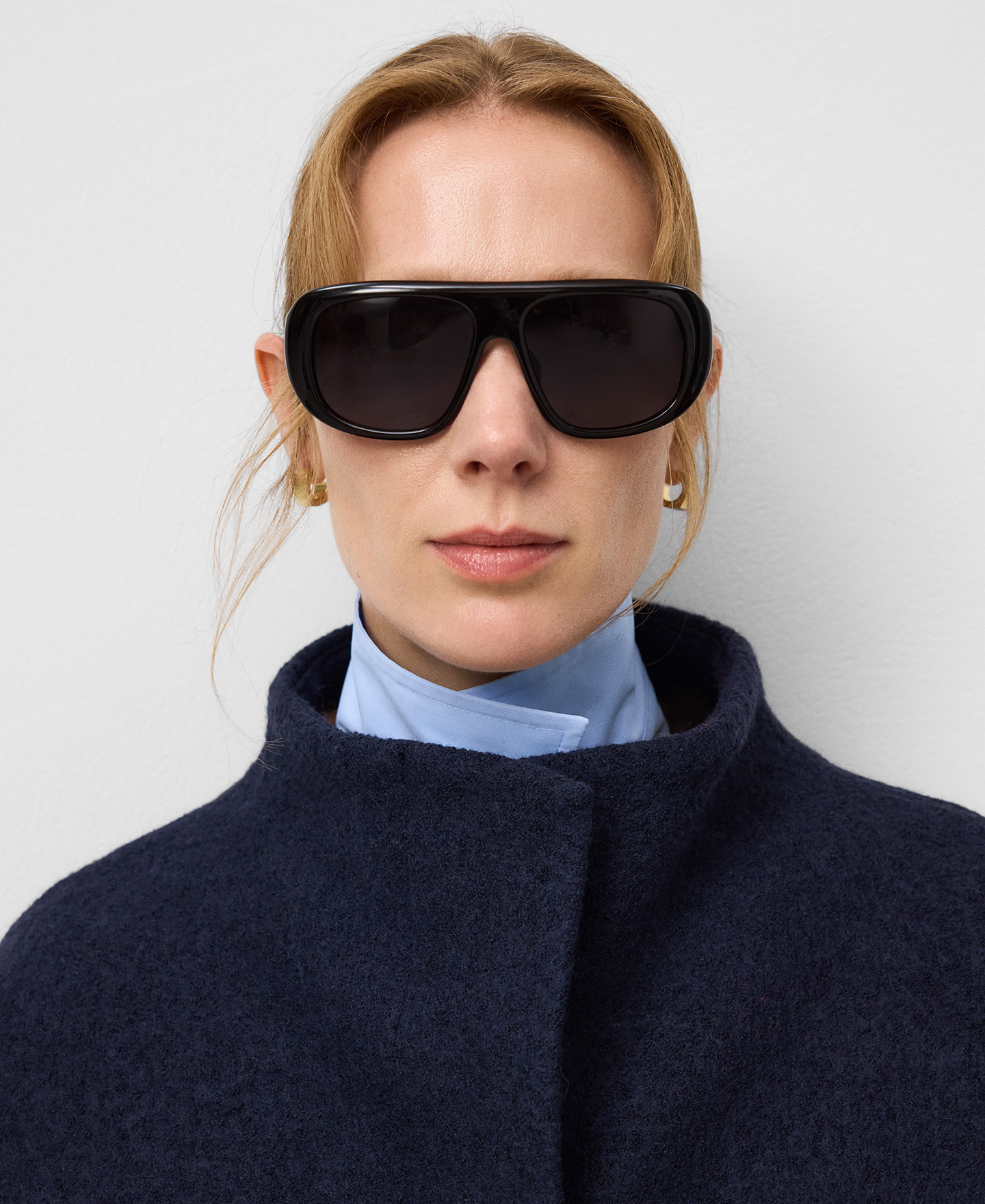 Funnel neck long coat woman image number 4