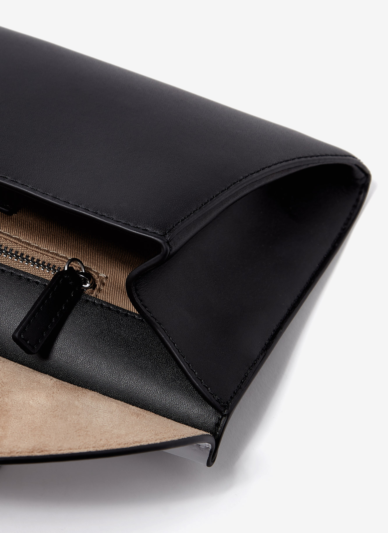 Vachetta leather bicolour clutch image number 2