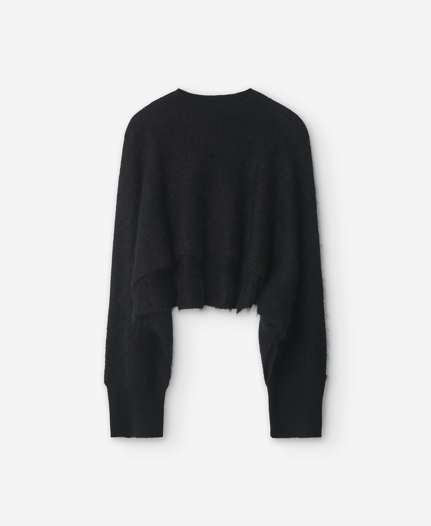 Black knitted scarf-collar for women image number 4