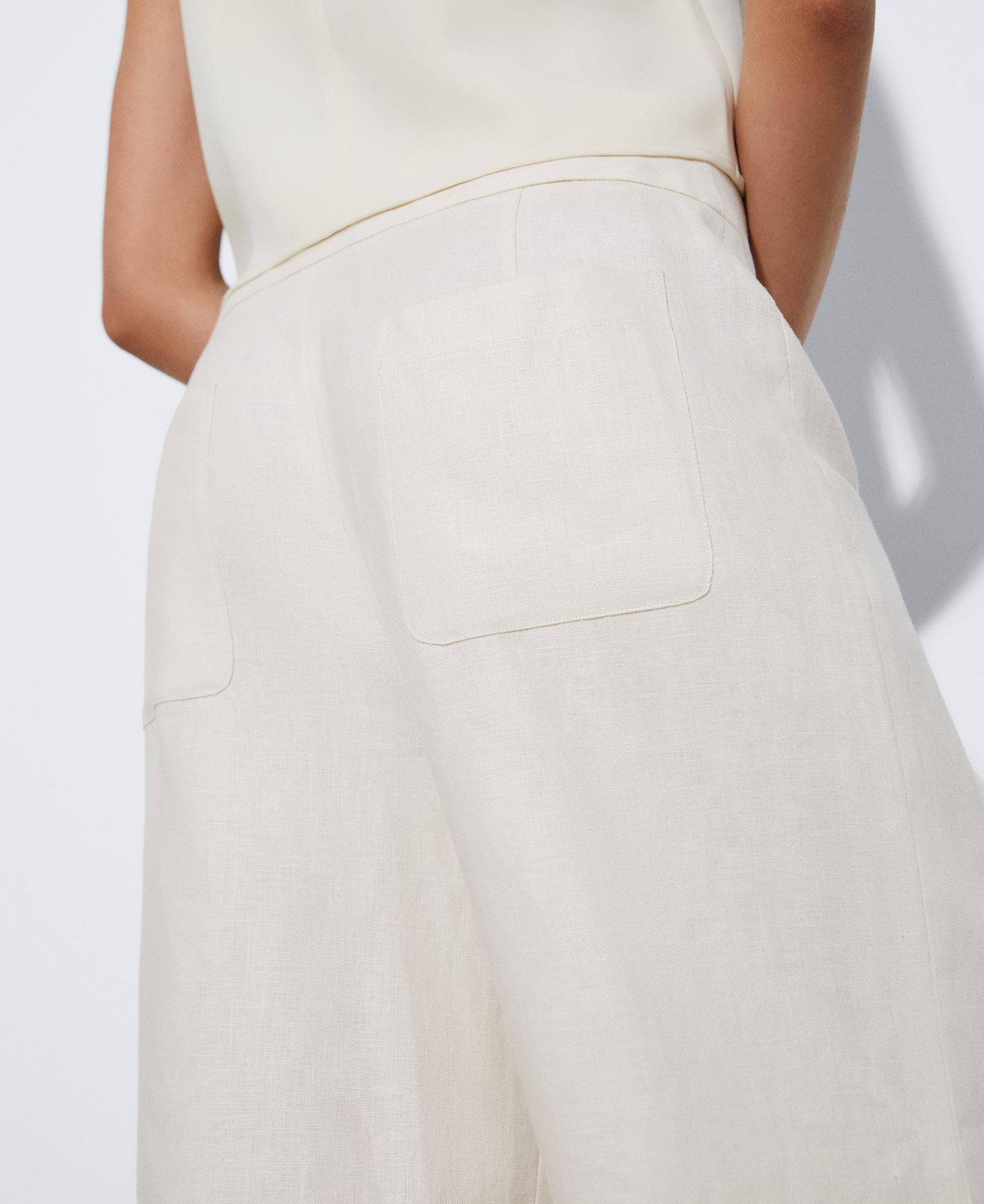Responsible linen culotte trousers image number 3