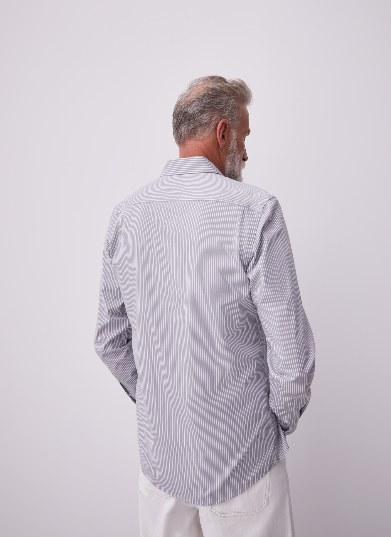 Striped cotton shirt image number 4