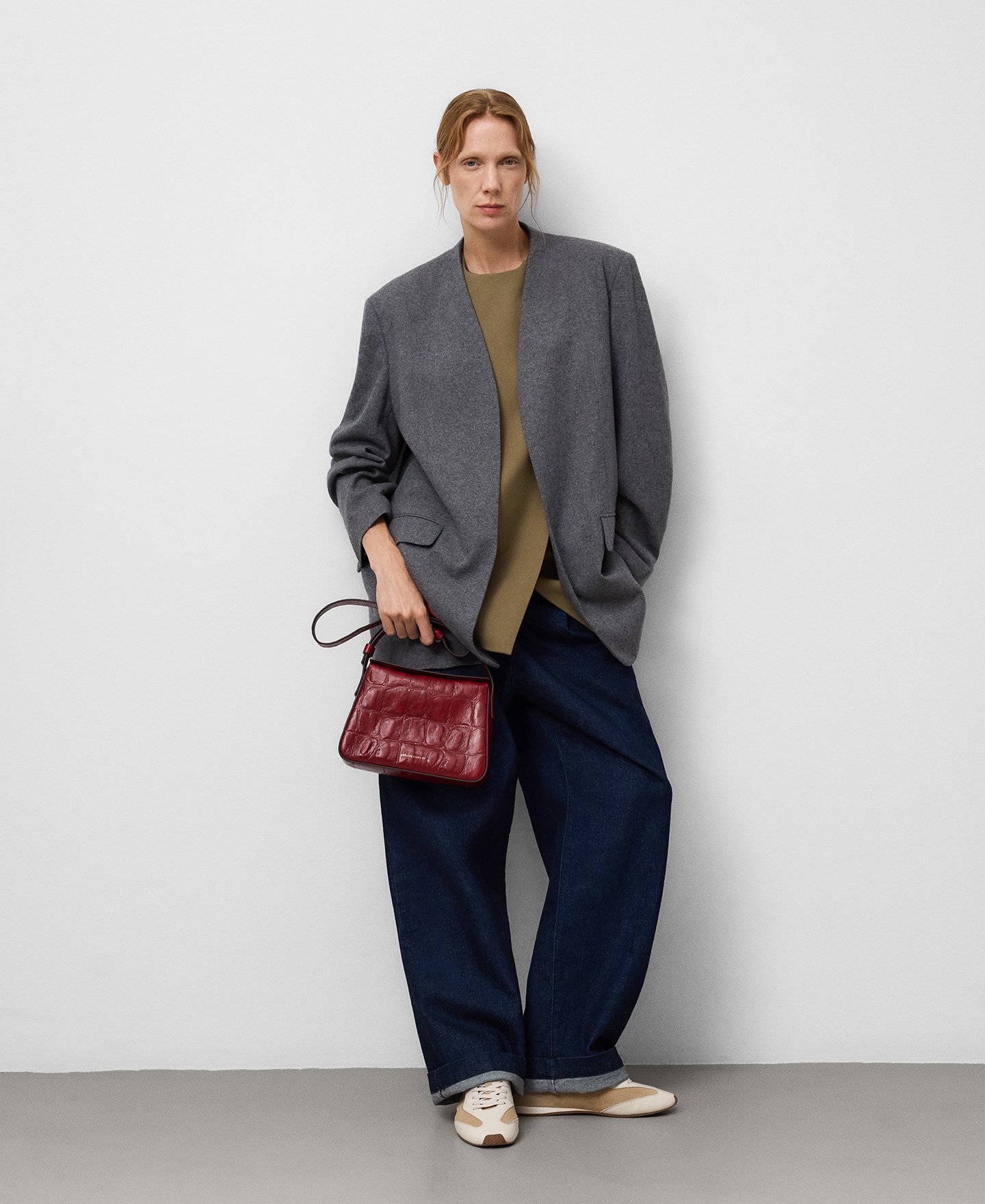 Mica croc-embossed mini bag woman image number 4