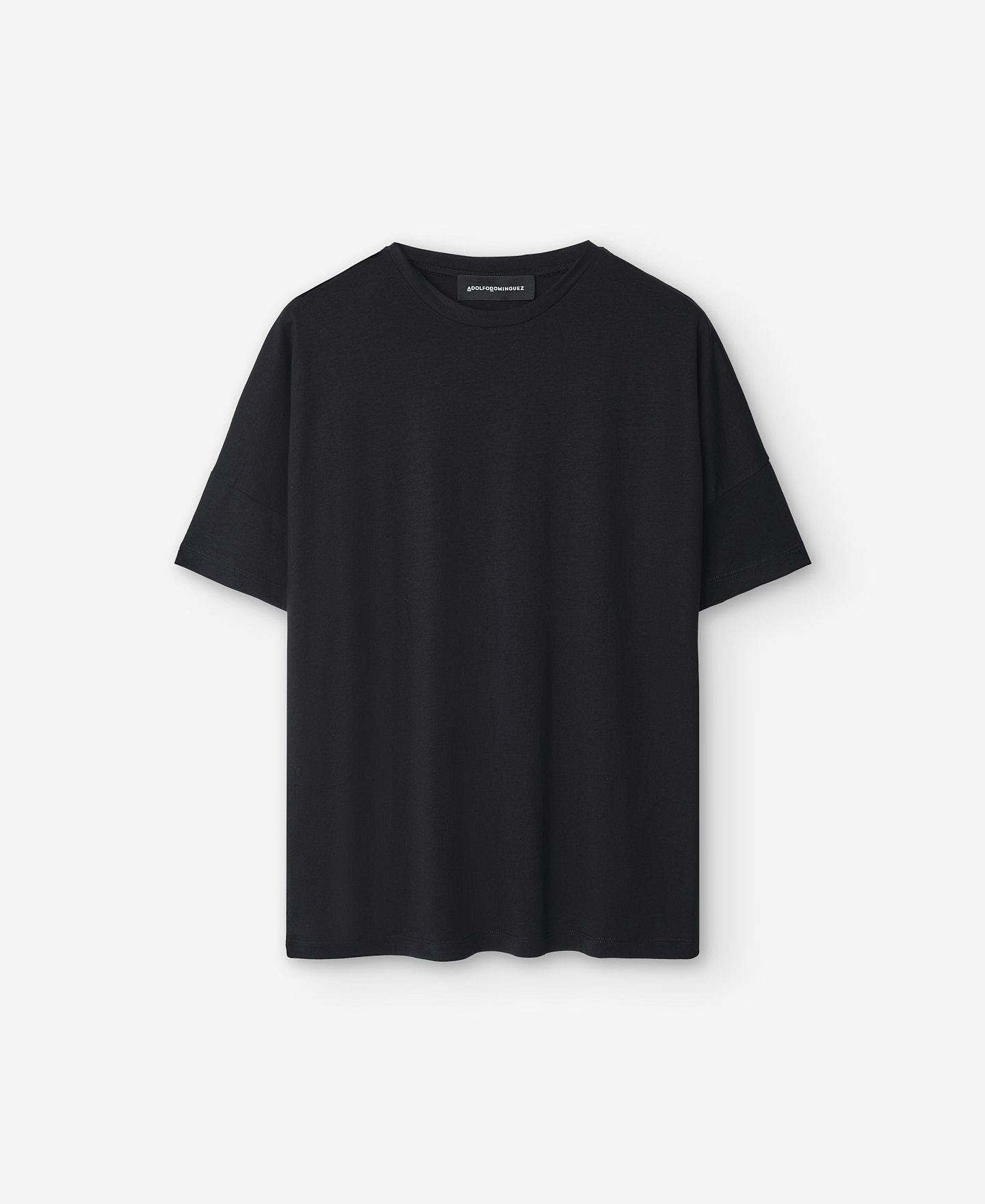 Black oversize drop-sleeve men's T-shirt image number 4