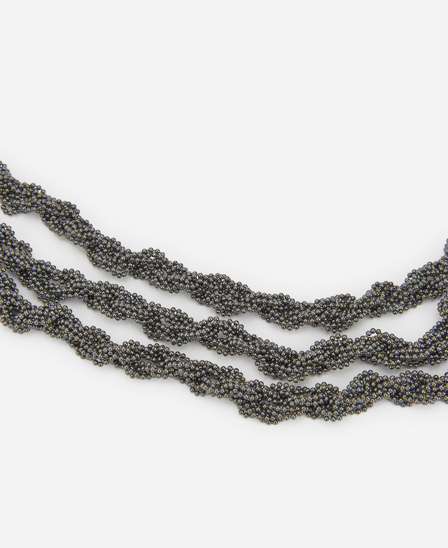 Braided metal necklace image number 1