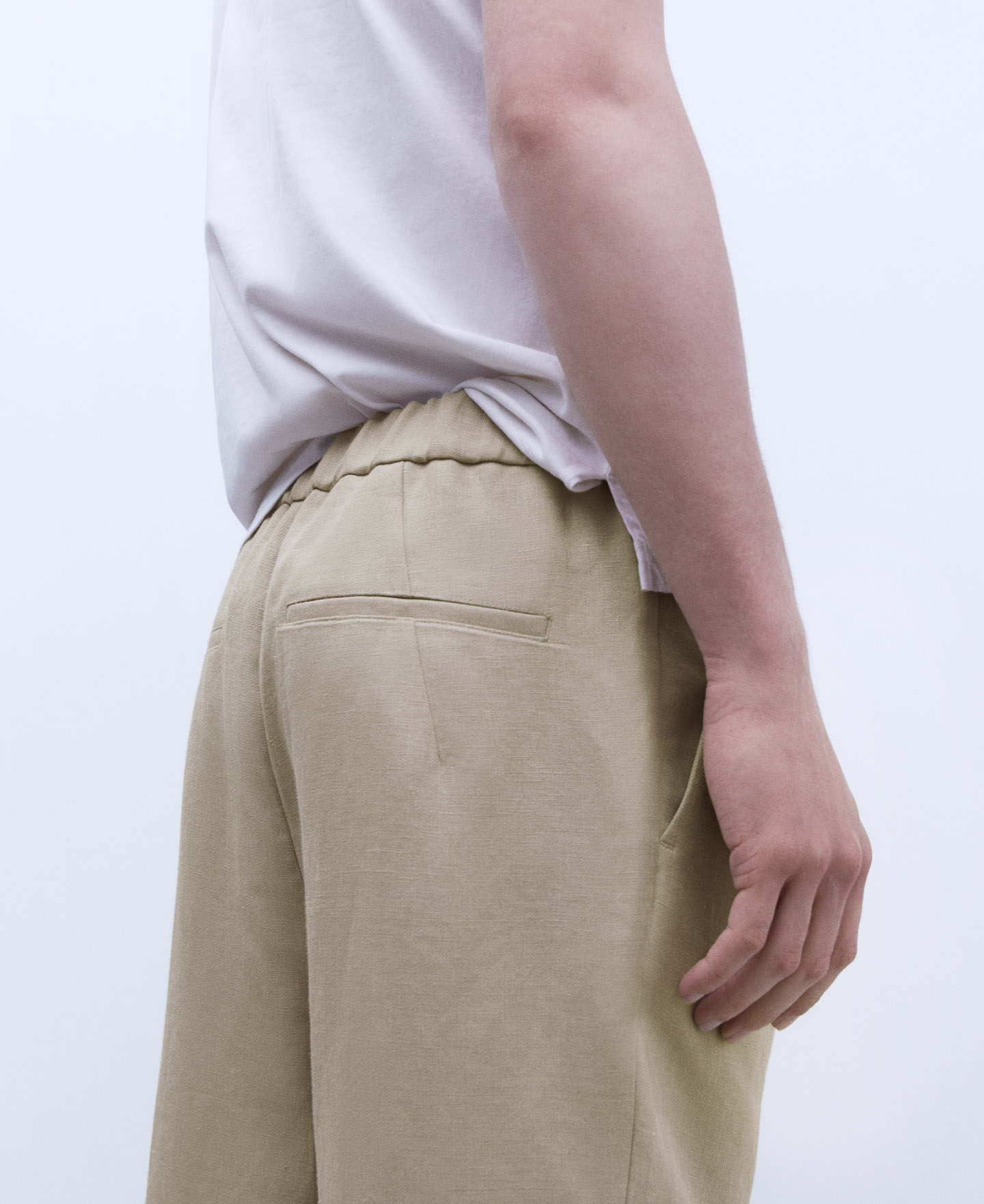 European linen straight trousers image number 3