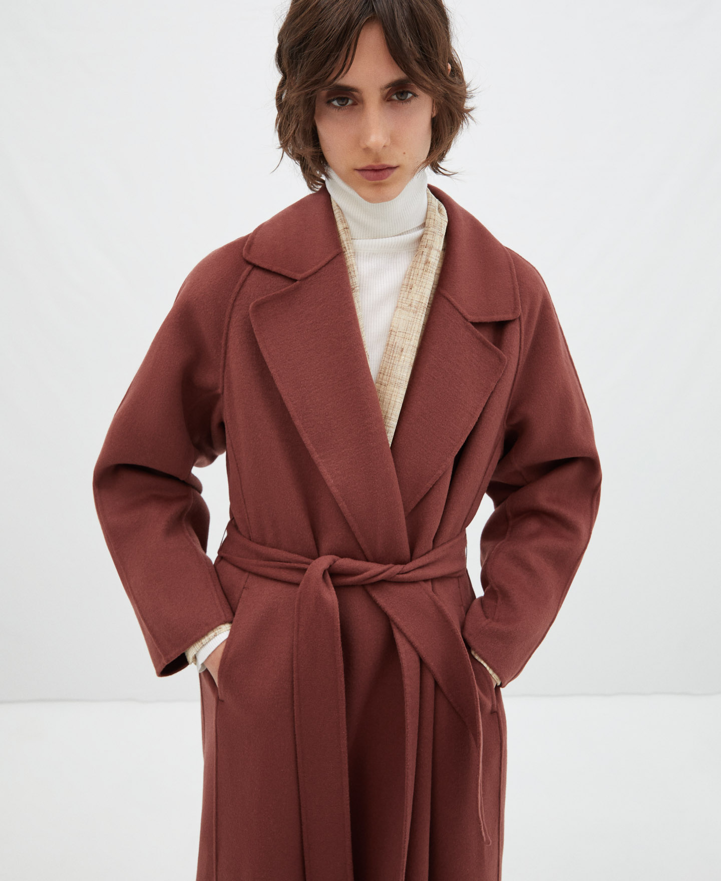Merino wool travel coat image number 0