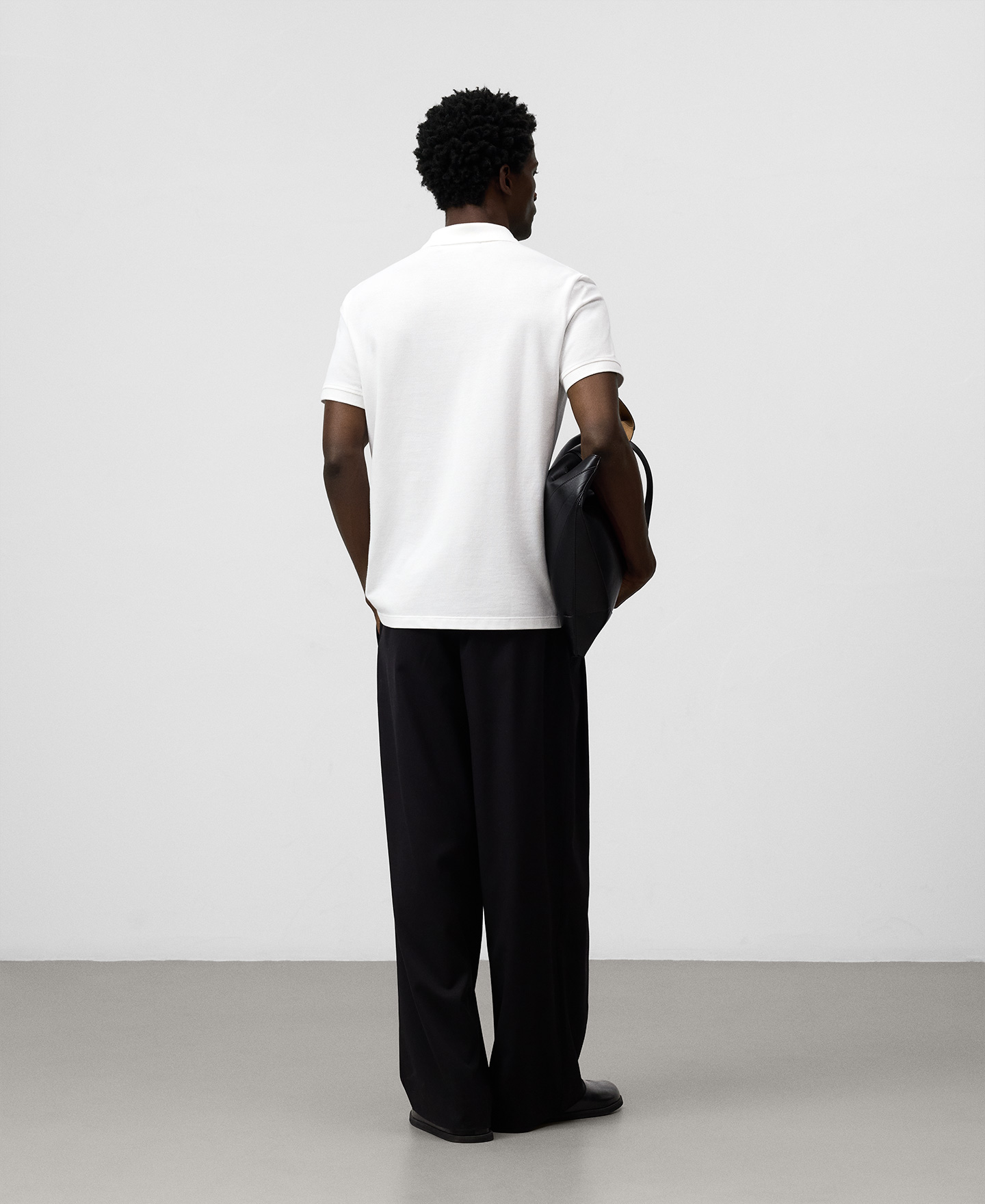 Organic cotton piqué polo shirt man image number 2