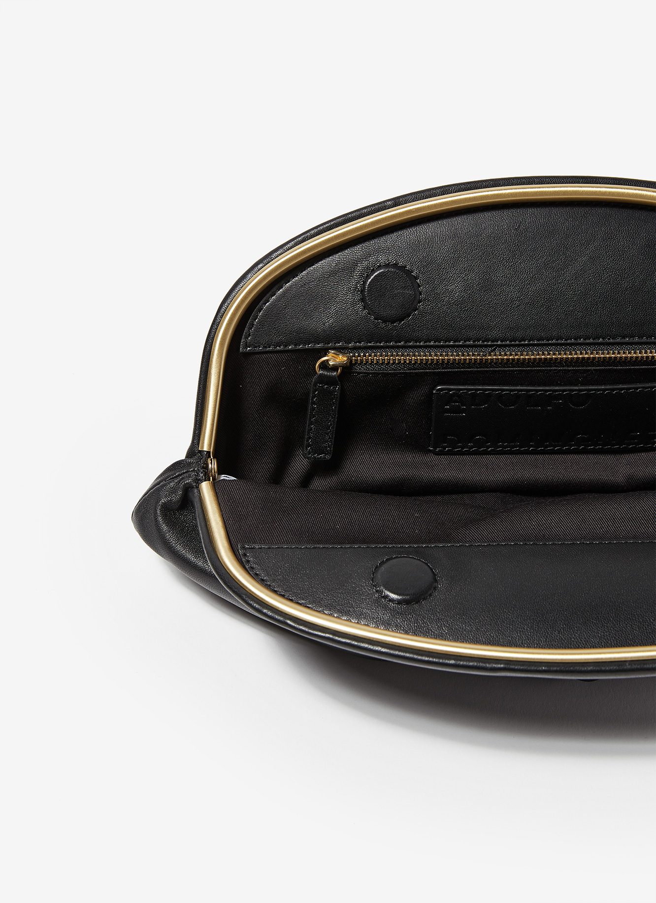 Nappa leather clutch image number 2