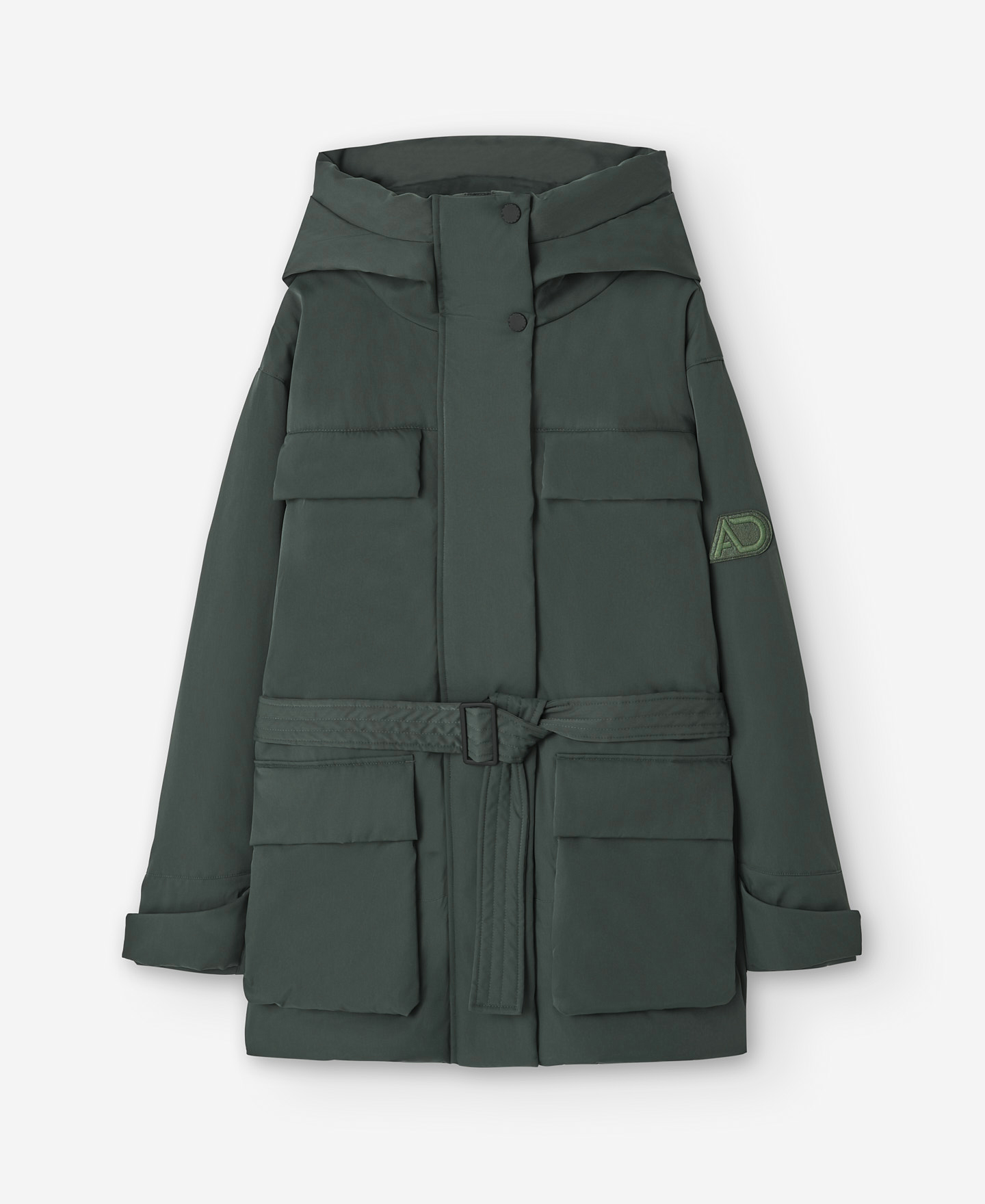 Parka en poliéster reciclado verde mujer image number 4