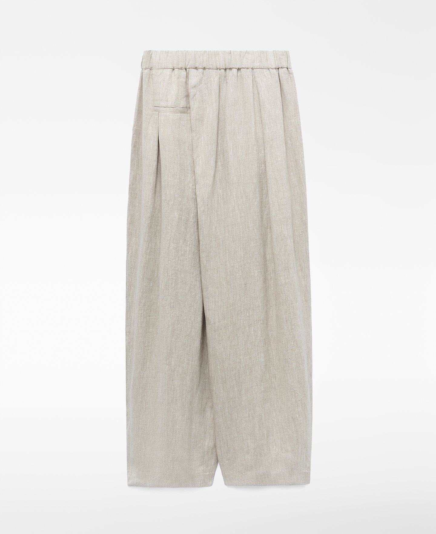 Hose mit &Uuml;berkreuz-Falten aus europ&auml;ischem Leinen image number 1