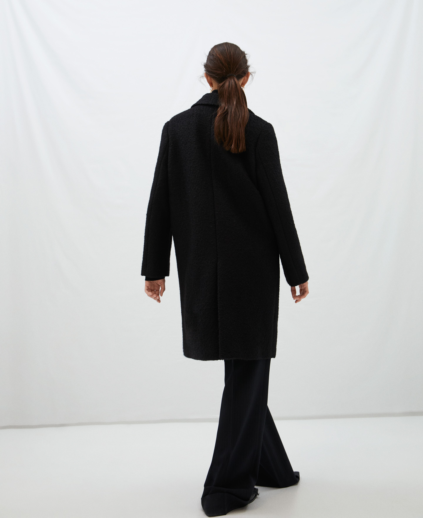 Tailored boiled wool coat image number 2