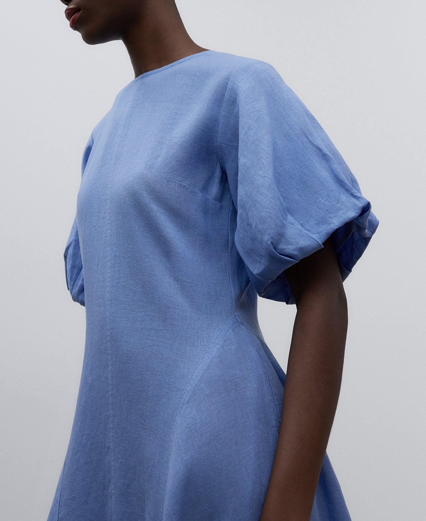 Midi linen dress woman image number 2