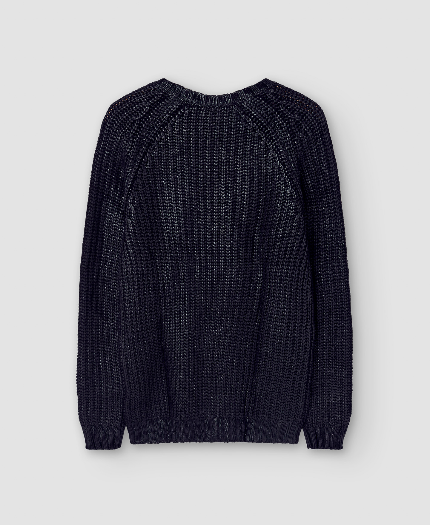 Waxed crew neck sweater image number 5