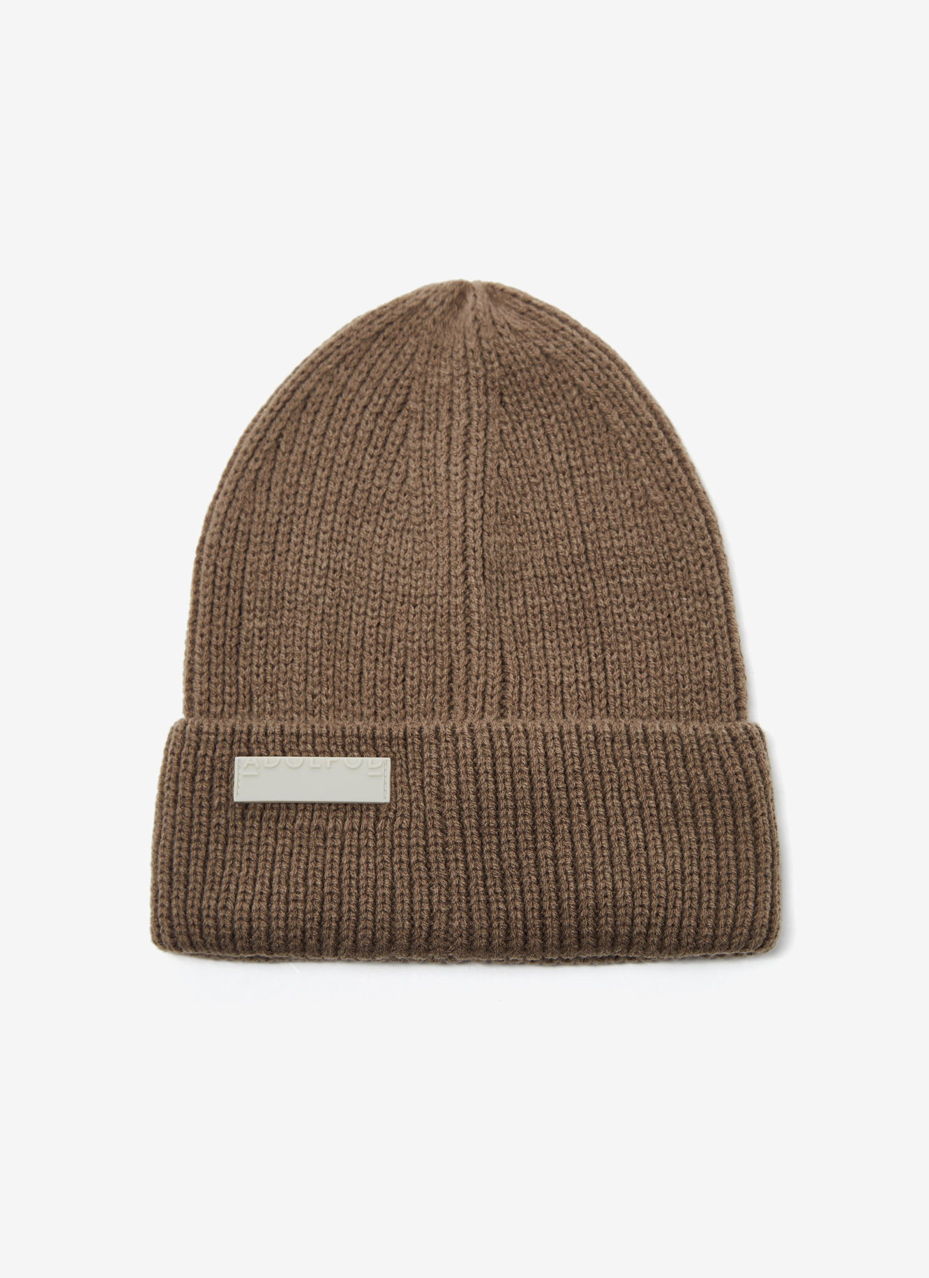 Beanie en canalé con logo image number 0