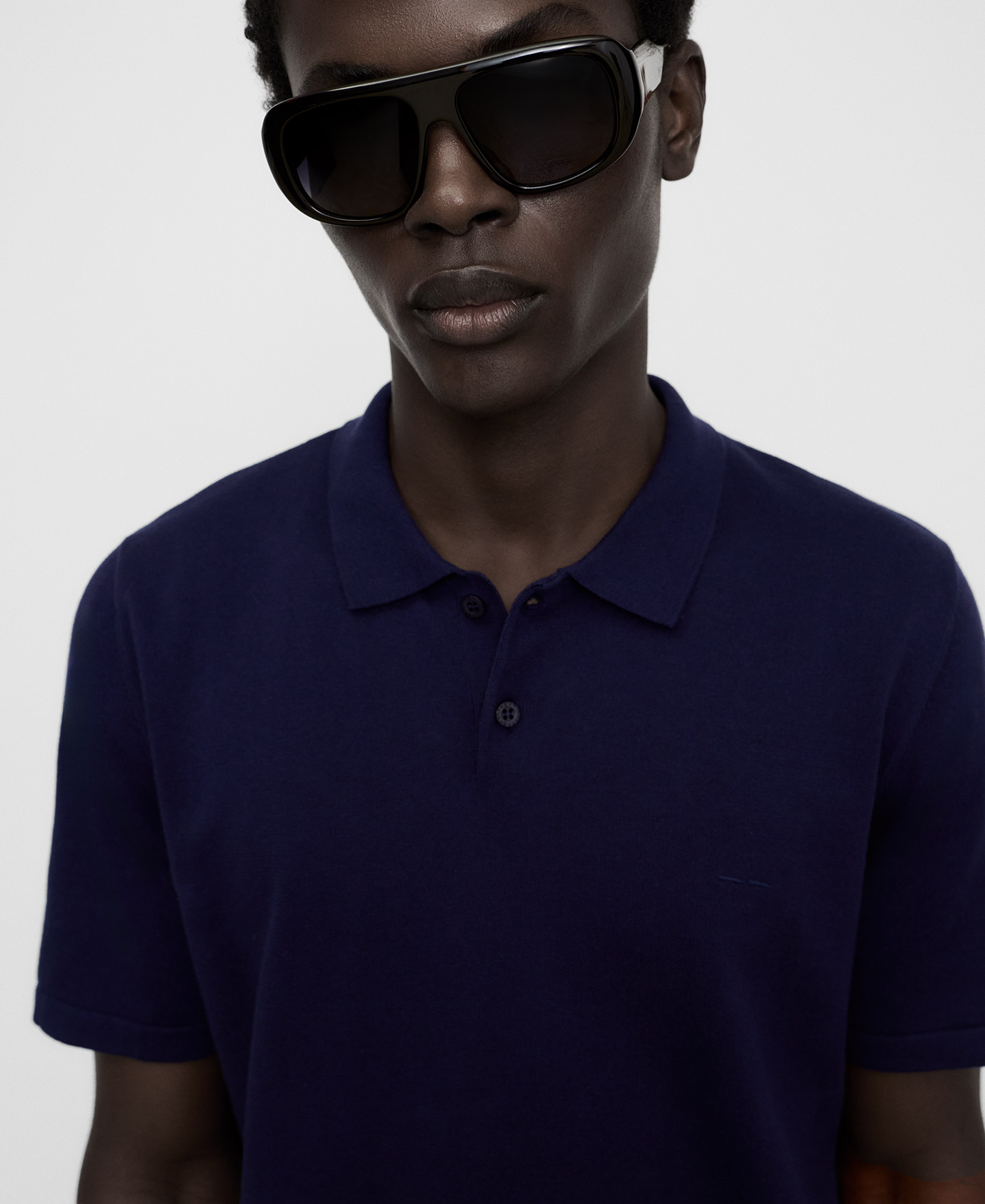 Organic cotton regular fit knit polo image number 3