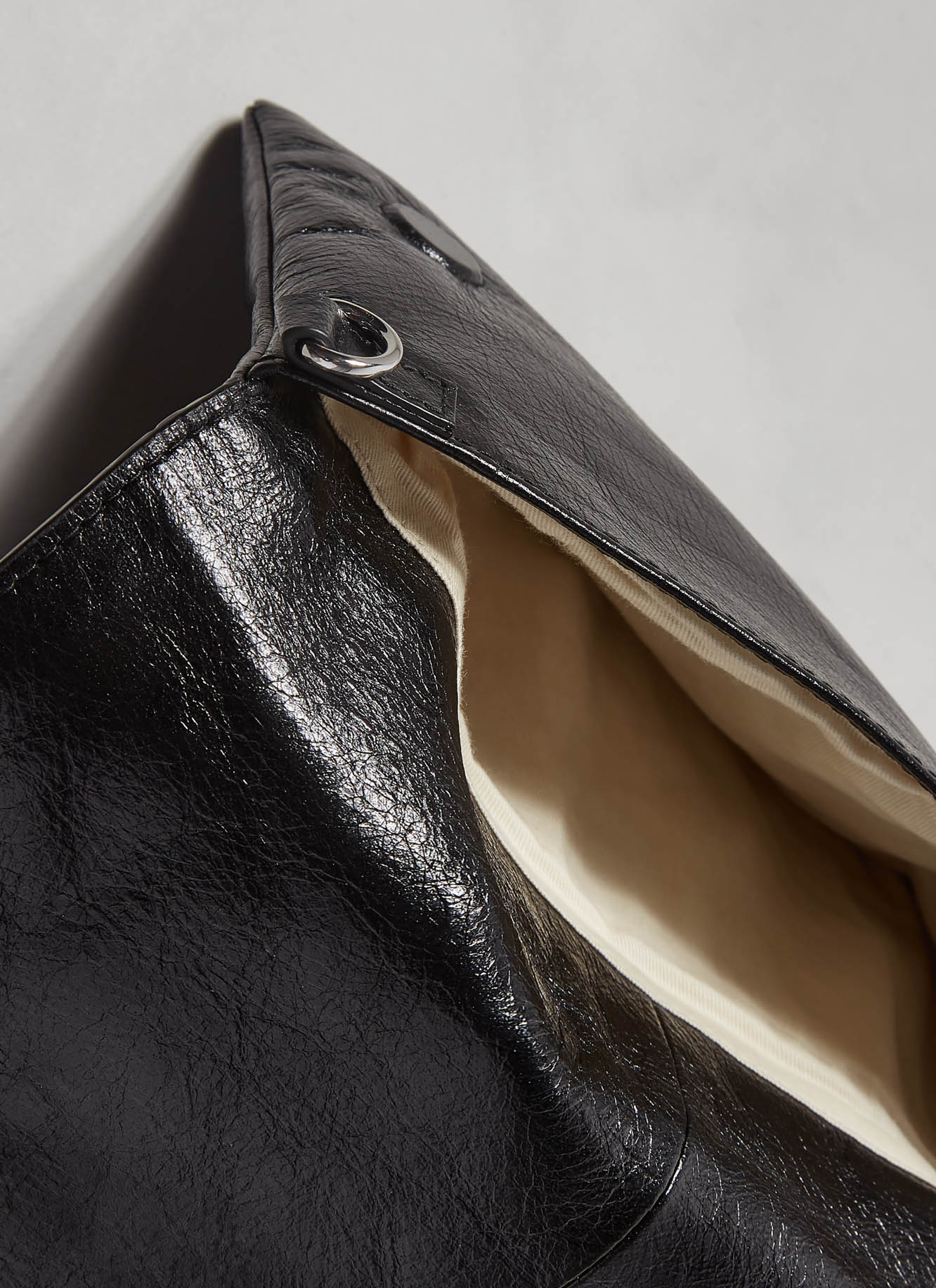 Crackled glossy leather crossbody bag image number 3