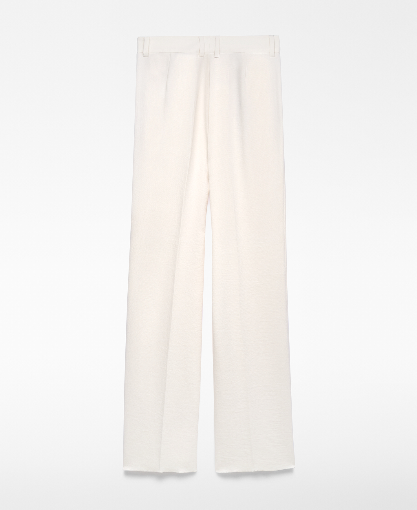 Ecru straight trousers woman image number 5