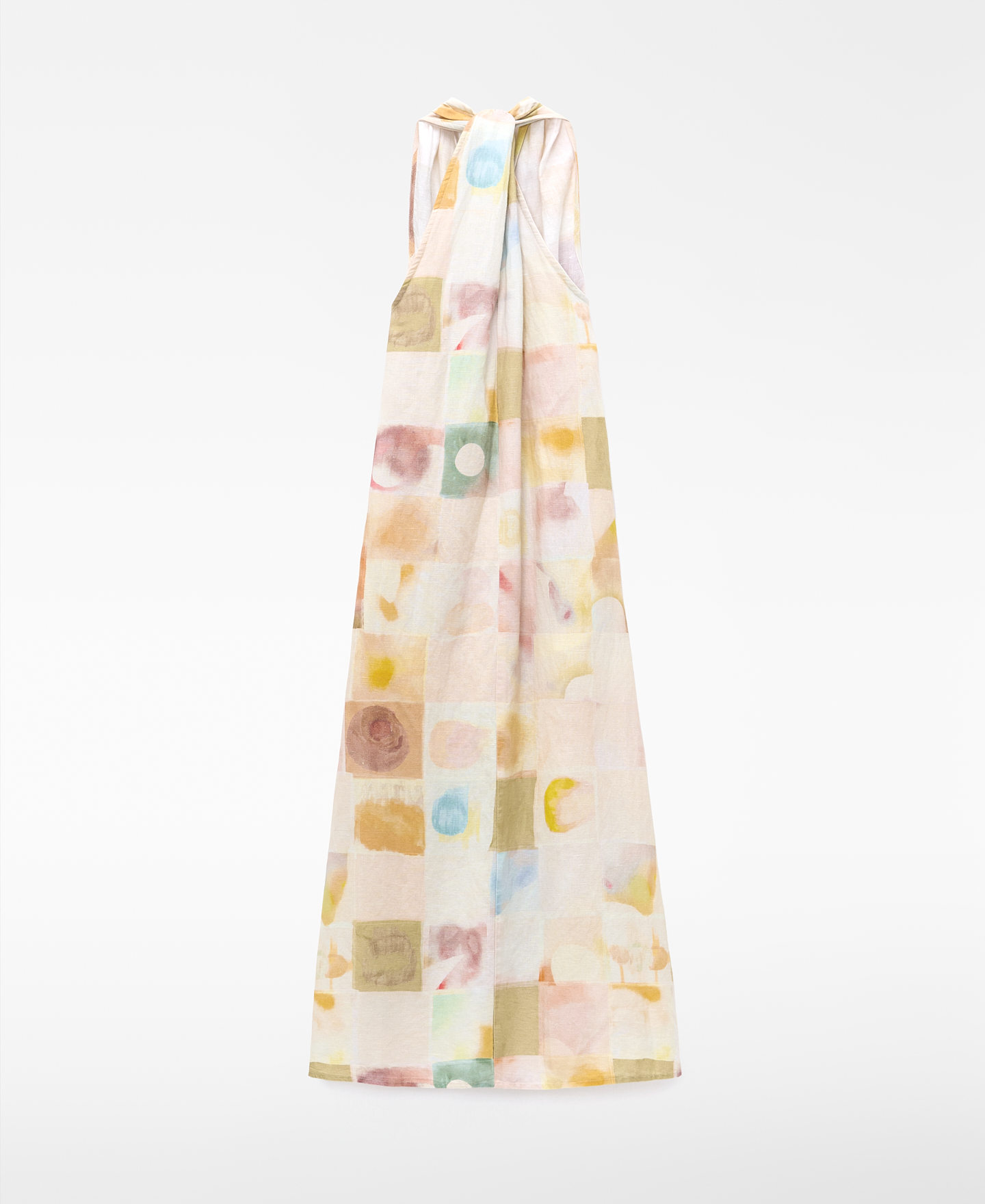 V-neckline printed dress image number 1