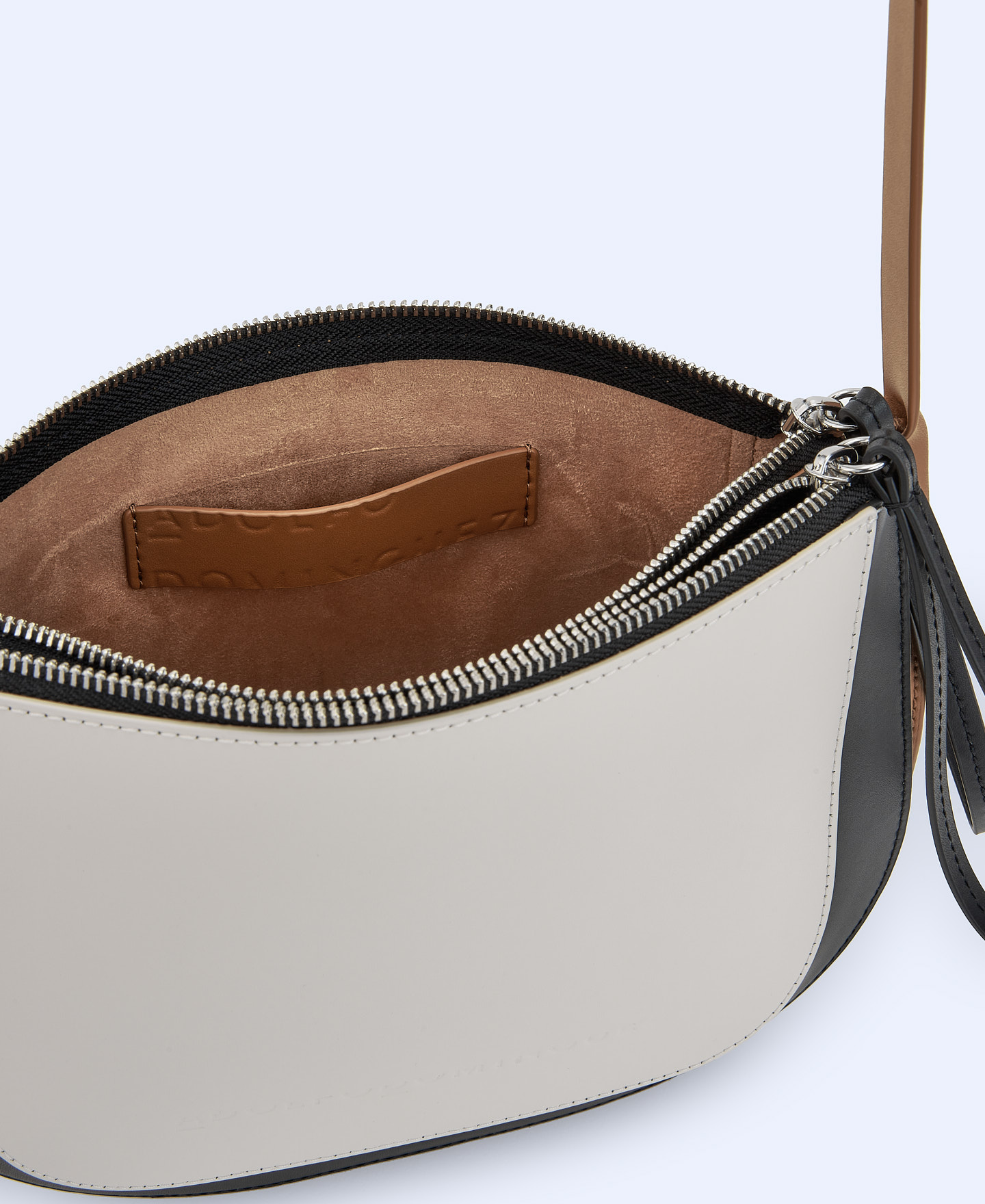 Three-colour leather shoulder bag image number 2